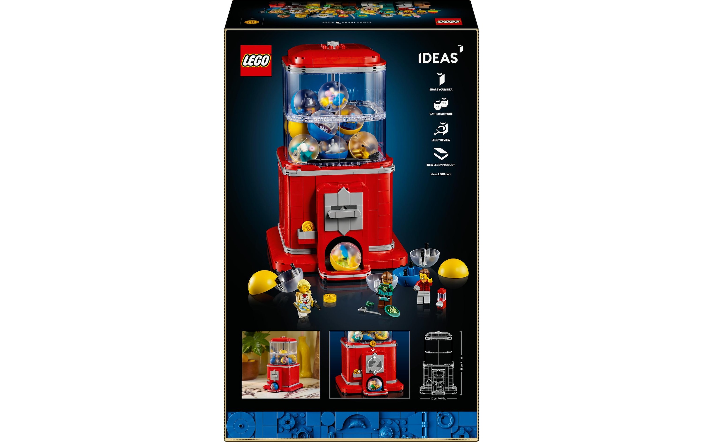 LEGO® Konstruktionsspielsteine »Classic Spielzeugautomat mit Minifiguren 21358«