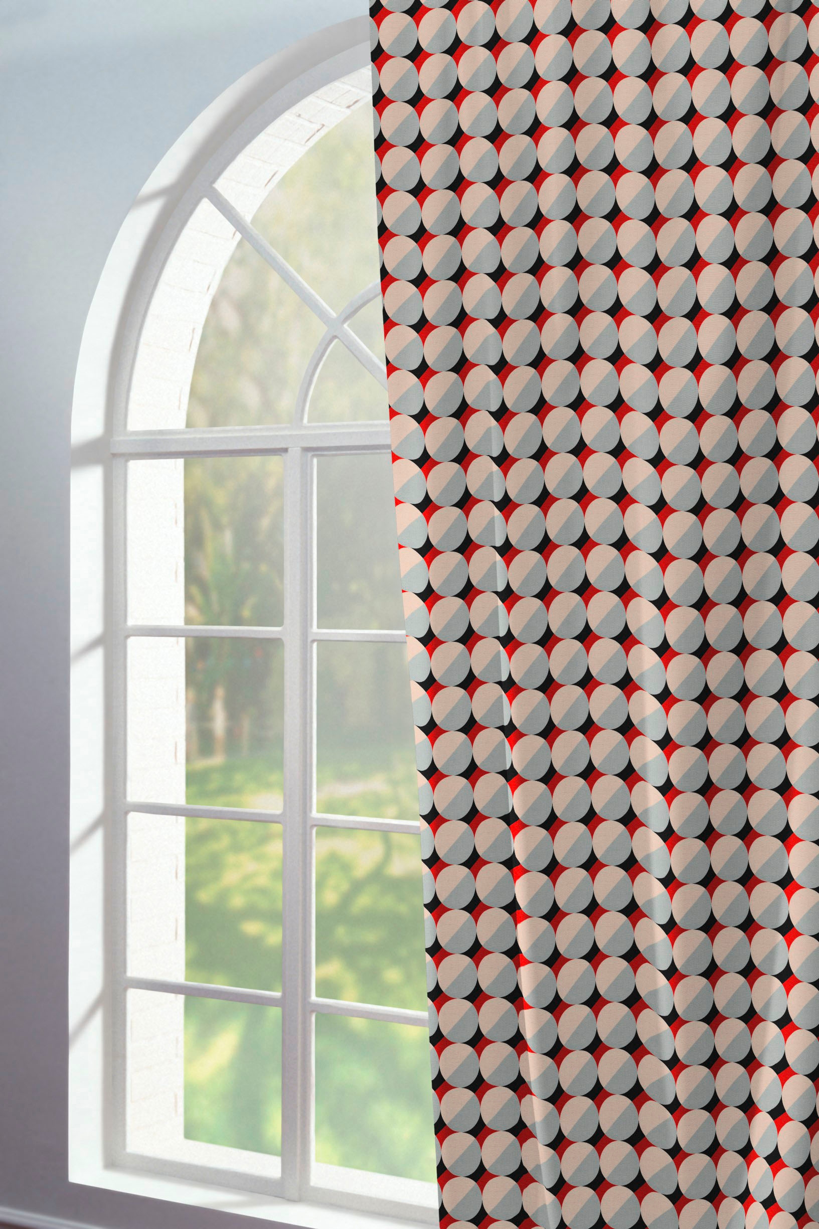 Adam Vorhang »Circles« Kräuselband 1 Stk. tlg. aus 100% Bio-Baumwolle