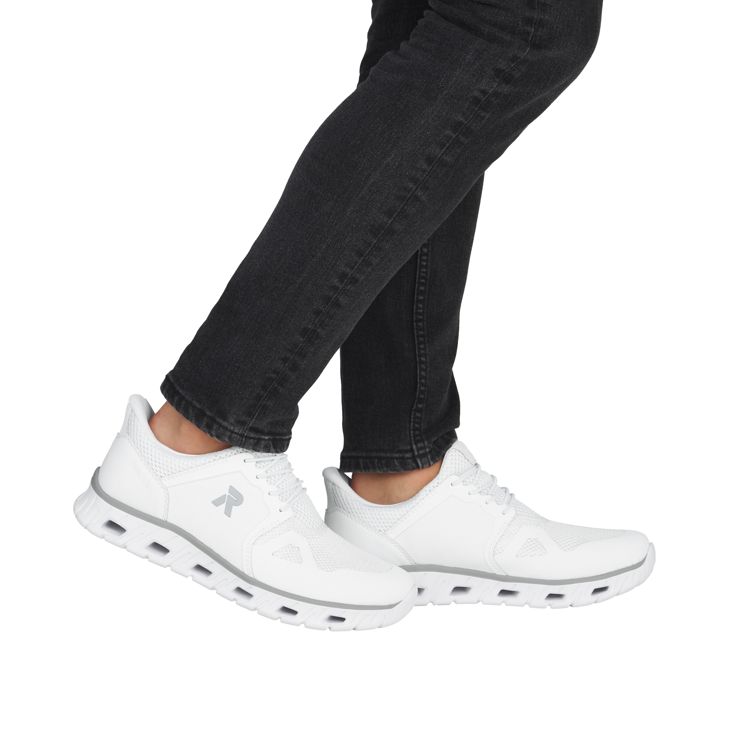 Rieker Baskets slip-on »Ready2GO«  chaussure à enfiler, sneaker décontracté avec élastique et bordure douce en peau d’agneau