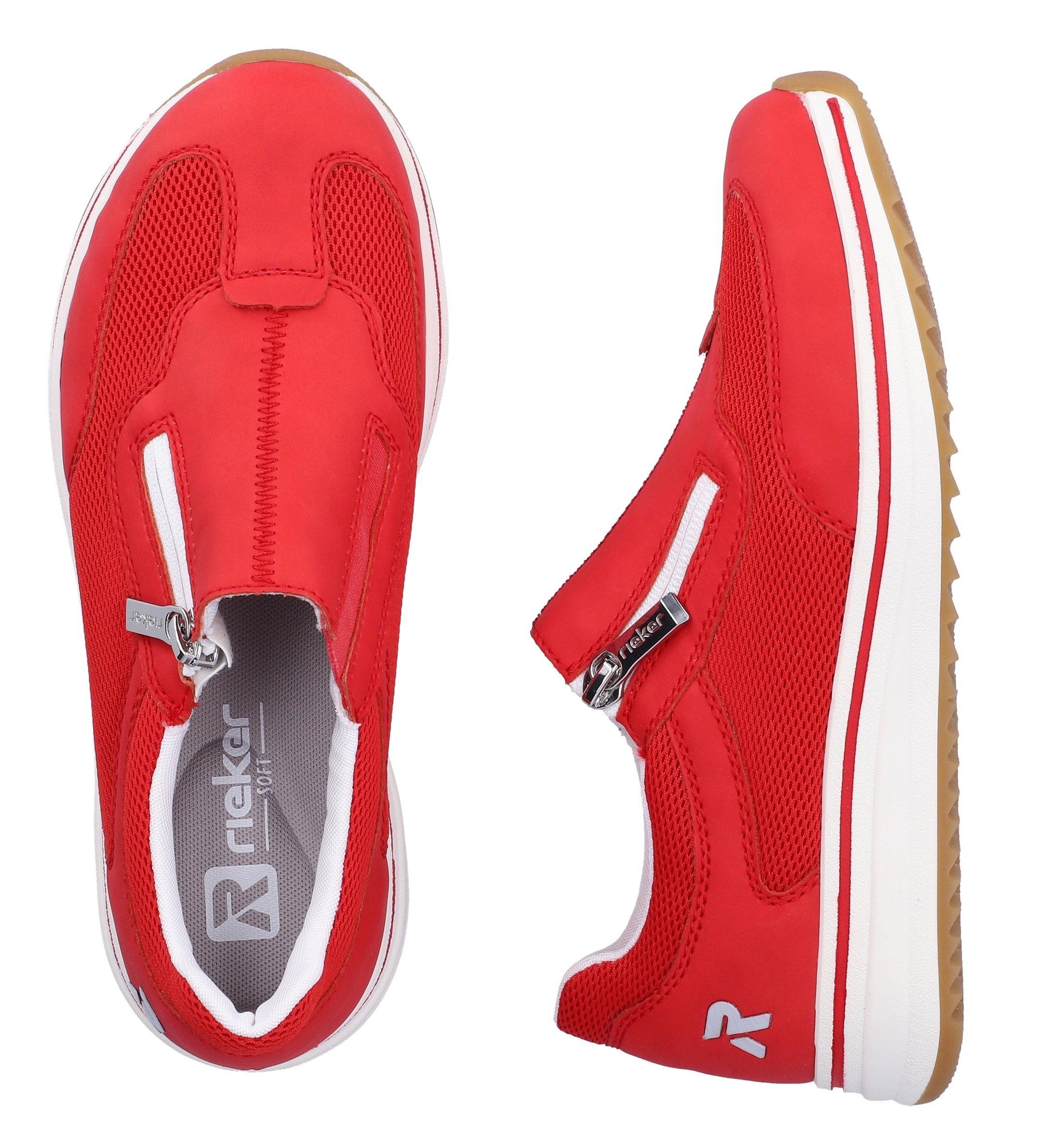Rieker Slipper  Slip-on Sneaker, Halbschuh, Freizeitschuh mit Reissverschluss