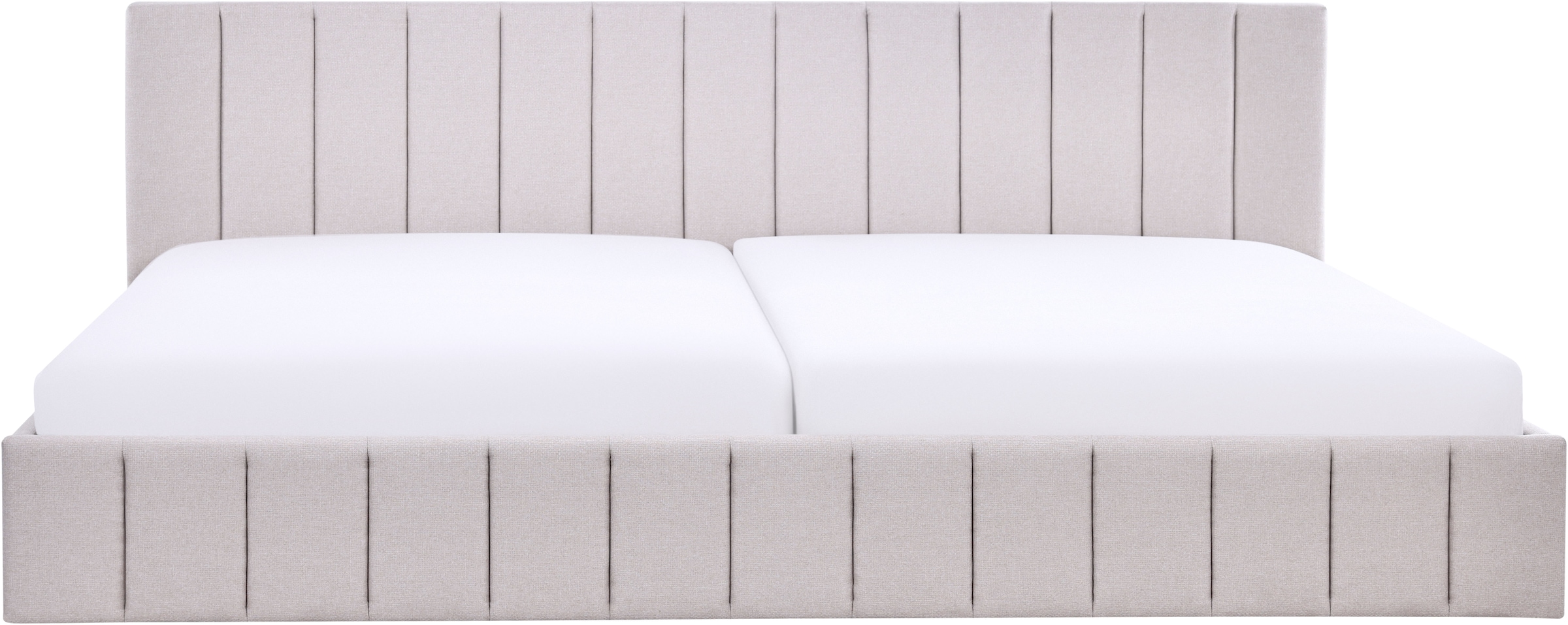Home affaire Lit rembourré »MANTEIGAS, Familienbett mit hochwertigem Strukturstoff« surface de couchage 120x200 et 240x200 cm, sans sommier à lattes ni matelas