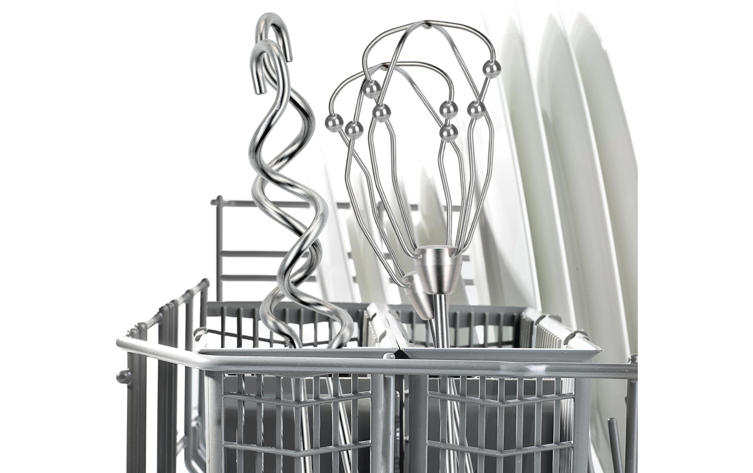 BOSCH Handmixer »Styline MFQ4030, Edelstahl Rührbesen/Knethaken, 5 Stufen, weiss« 500 W Turbotaste, leichtes Gehäuse, Made in Europe