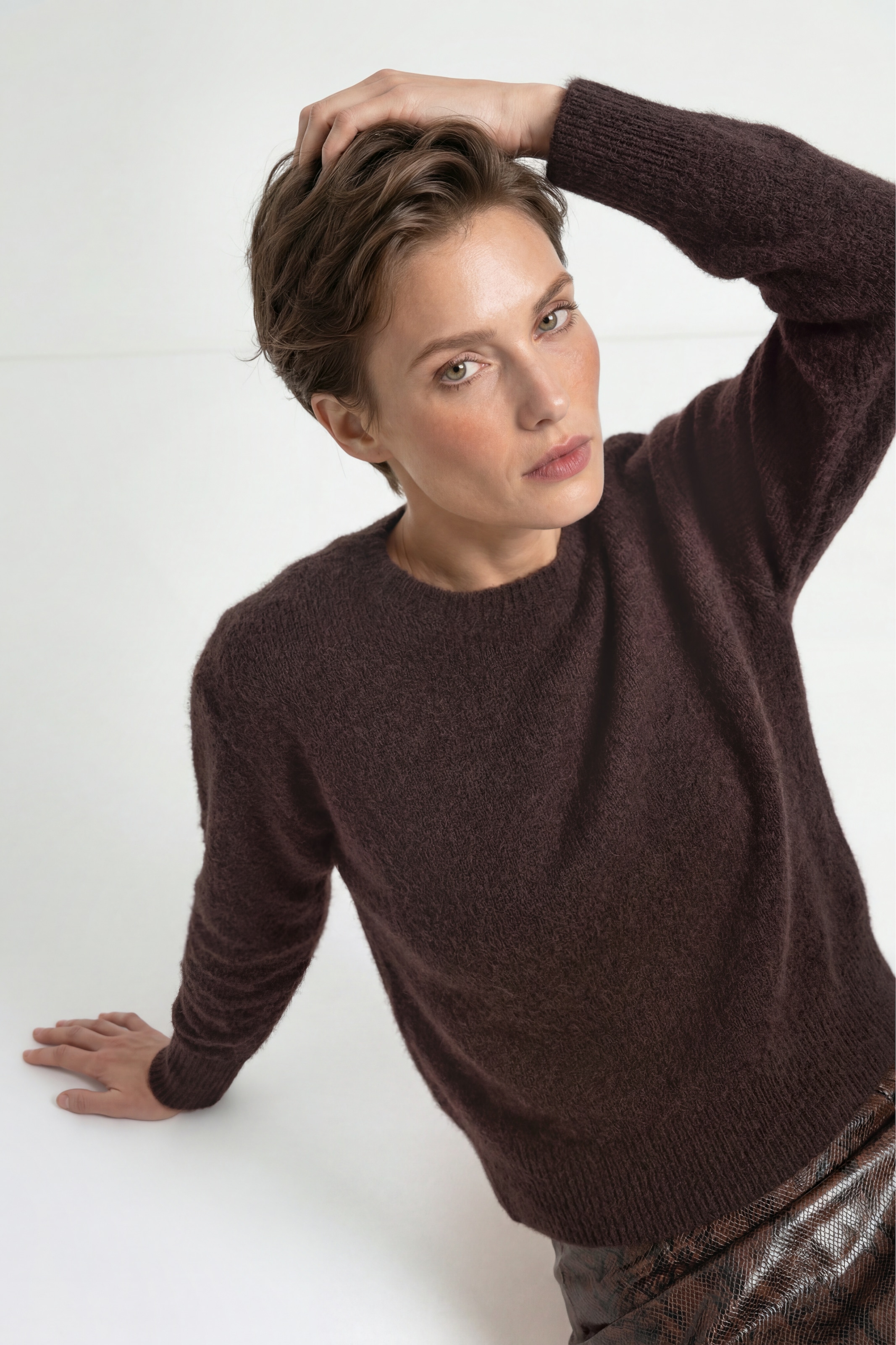 RICHROYAL Pull en tricot Coupe régulière avec col rond
