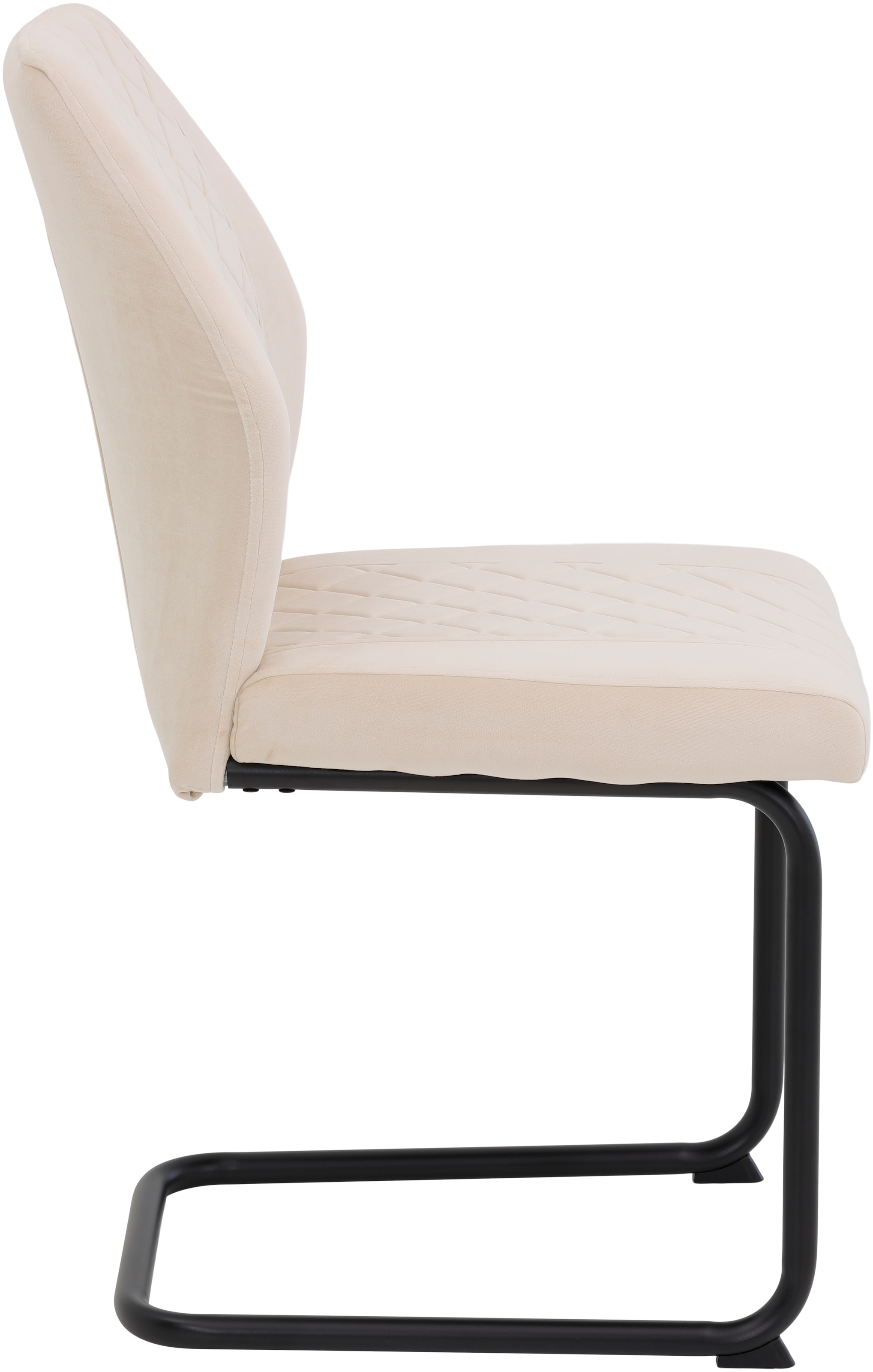 HELA Chaise cantilever »Freischwinger DALLAS 140kg belastbar, mit Rautensteppung« (Set) 4 cuisEsszimmerstuhl, Rücken und Sitz ergonomisch gepolstert