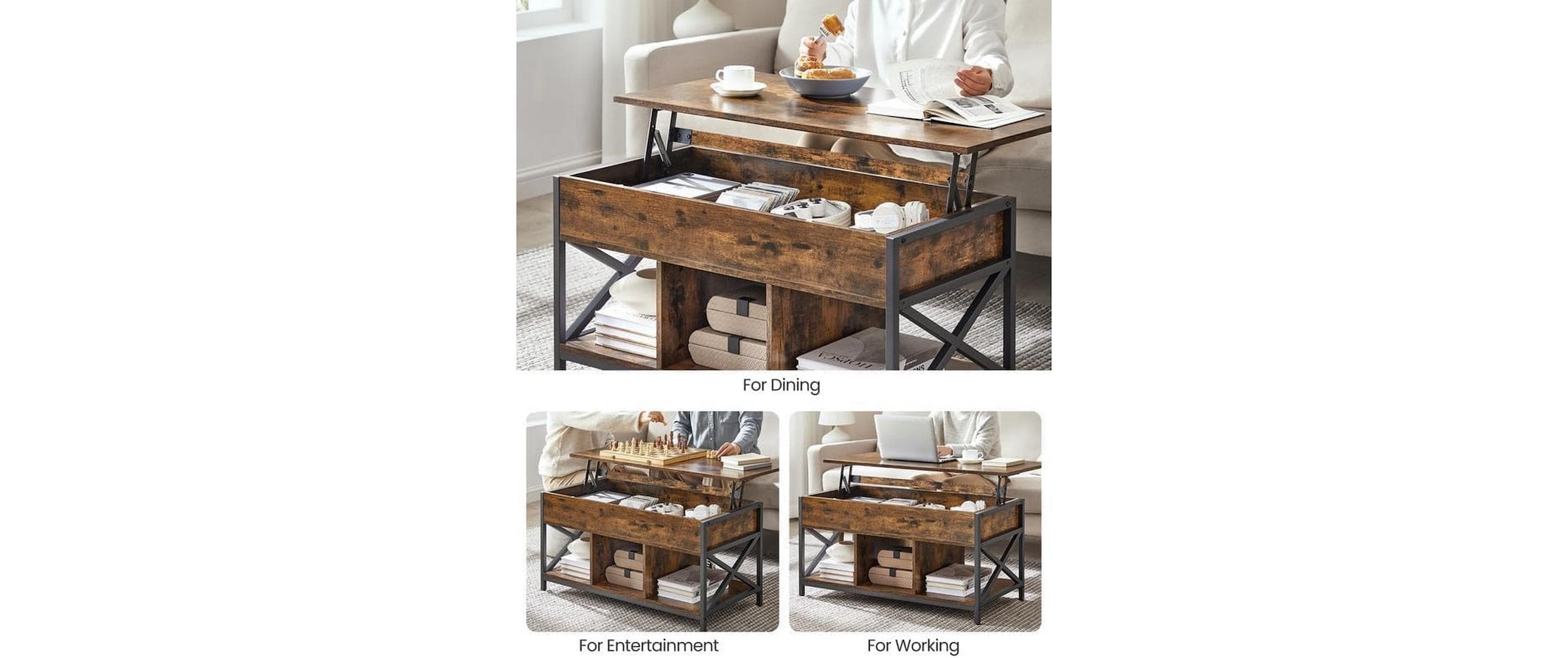 VASAGLE Couchtisch »Industrial 50 x 49 cm«