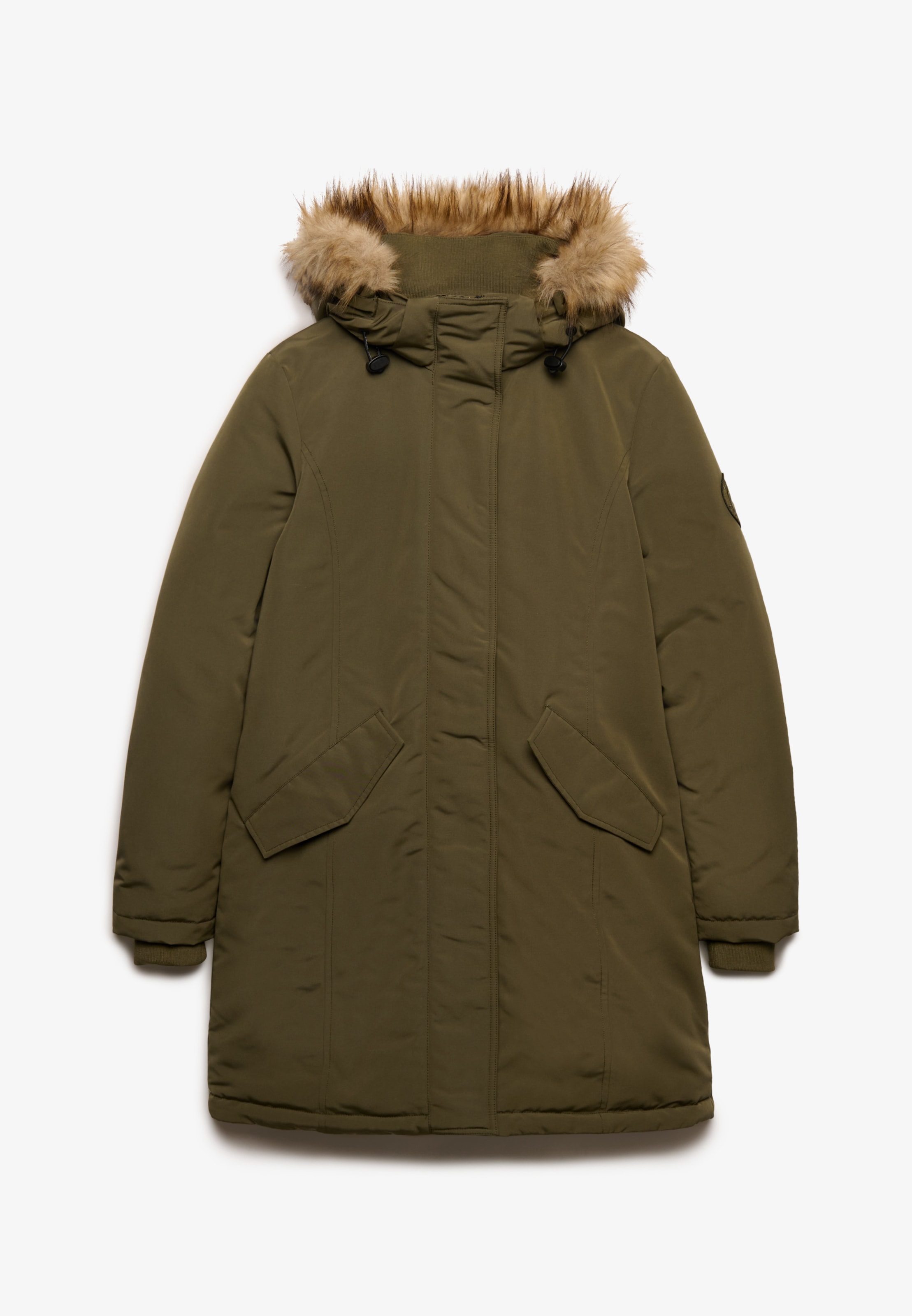 Superdry Parka »HOODED EVEREST PARKA JACKET« avec capuche fibre synthétique, coupe décontractée