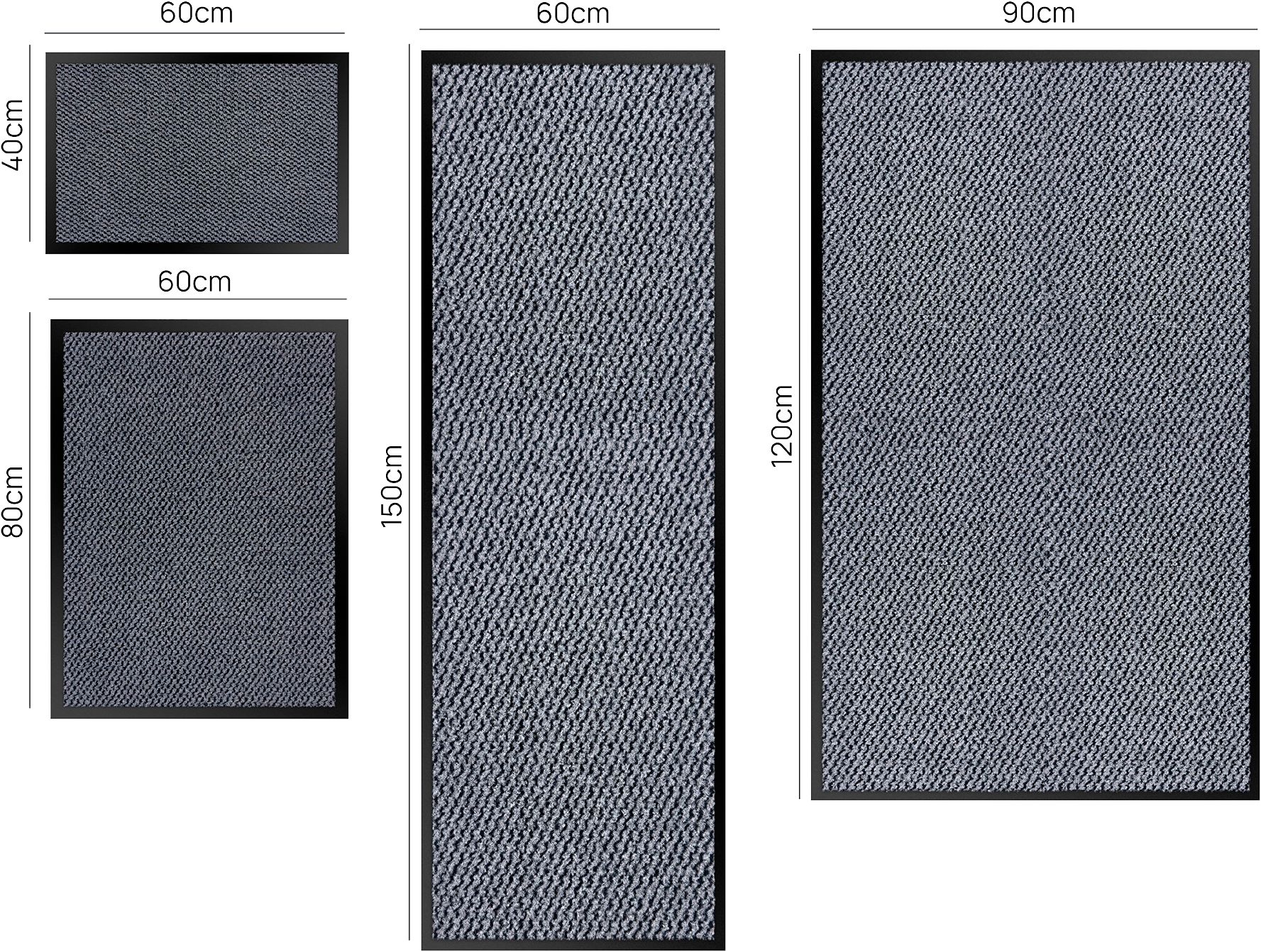 GOODproduct Fussmatte »Tarron, Schmutzfangmatte Indoor, für Hausflur und Eingangsbereiche« rechteckig 5 mm Höhe Eingangsmatte, rutschfeste Unterseite, meliert