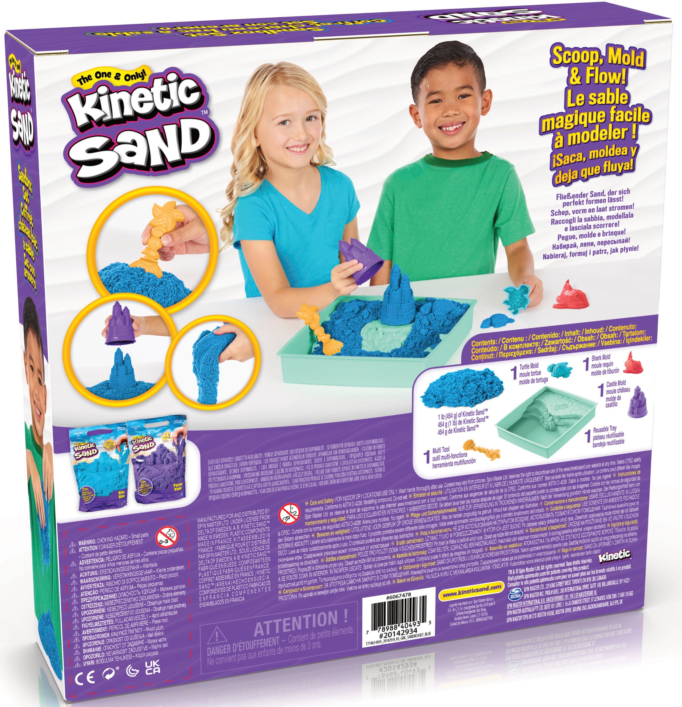 Spin Master Kreativset »Kinetic Sand - Box 454 g - Blau«