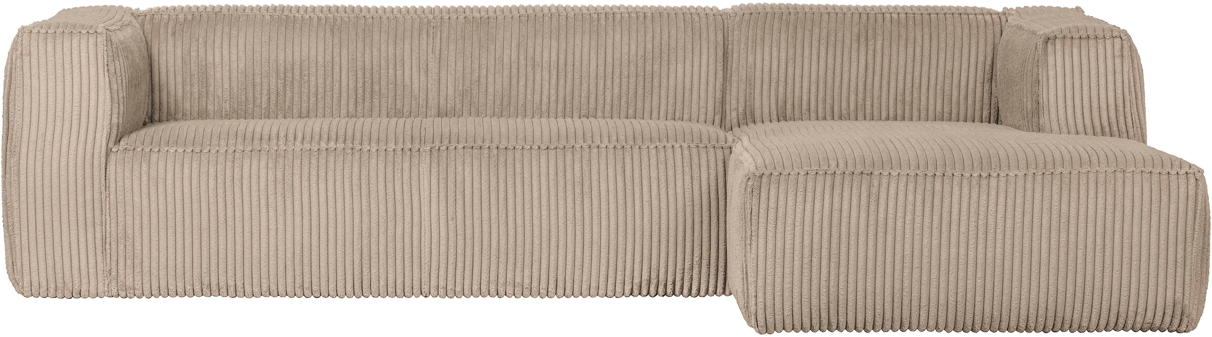WOOOD Canapé d'angle »Bean Bezug Rechts mit hoher Sitzkomfort, H 73 x B 305 x T 96/175 cm« Tissu sergé, capacité de charge 400 kg, facile d'entretien, bonne résistance à l'usure