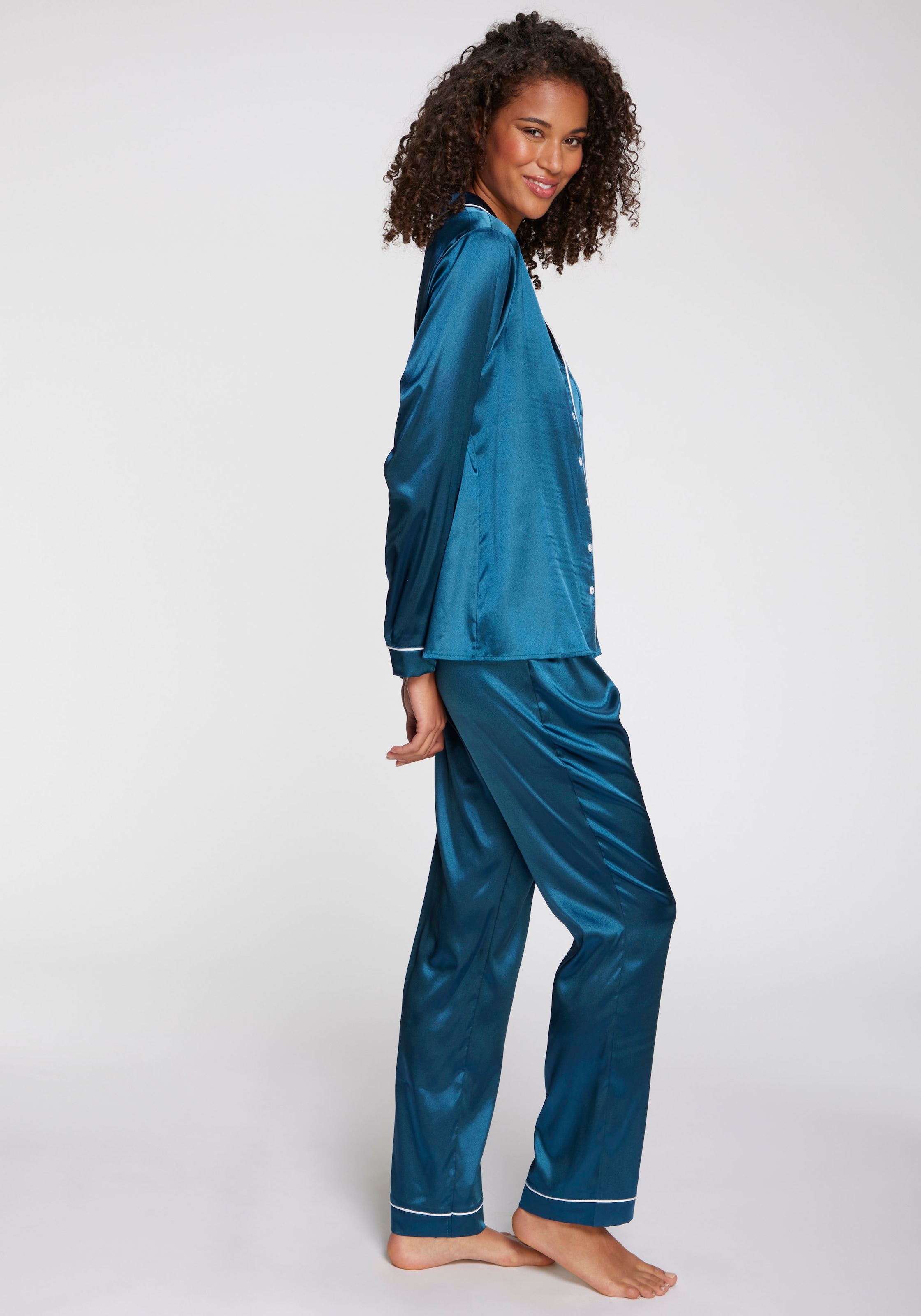 s.Oliver Pyjama 3-teilig, 3 Stk. Mit schöner Schlafmaske