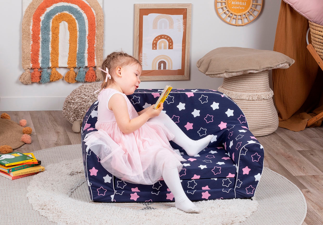Knorrtoys® Sofa »Star, blue pink« für Kinder; Made in Europe