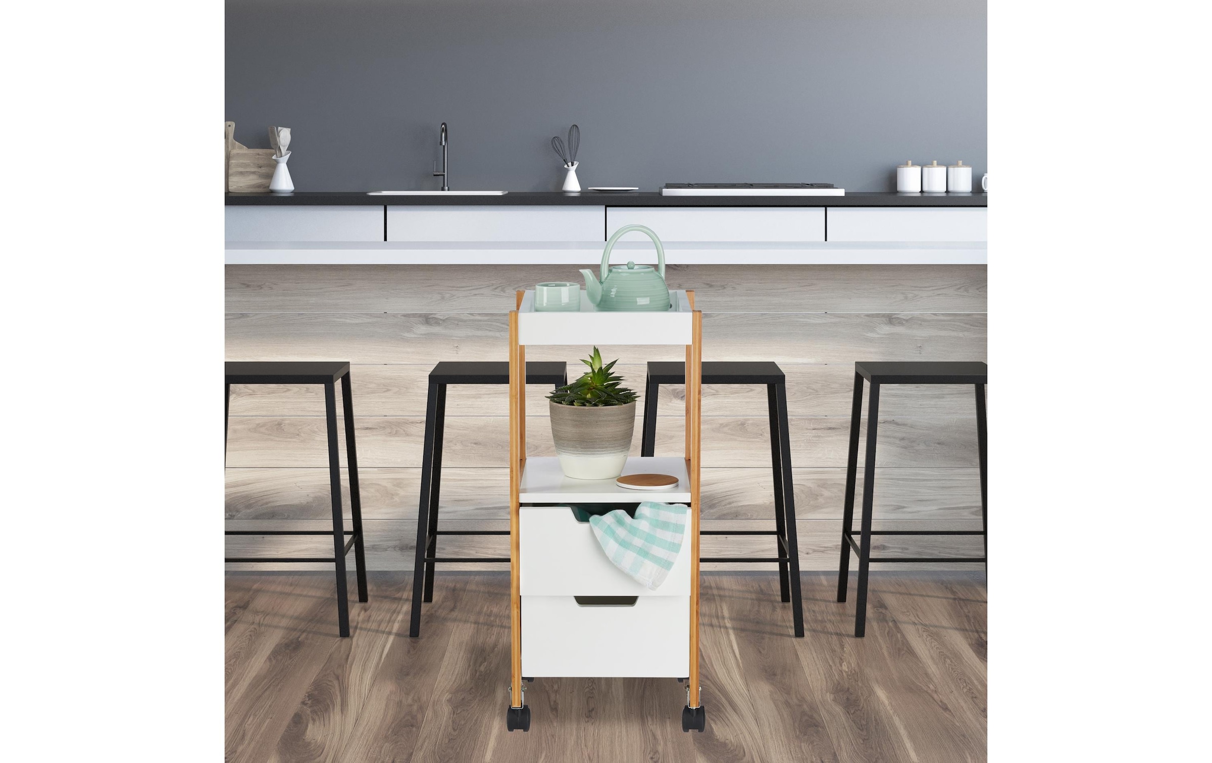 relaxdays Küchenwagen »69 x 30 x 30 cm«