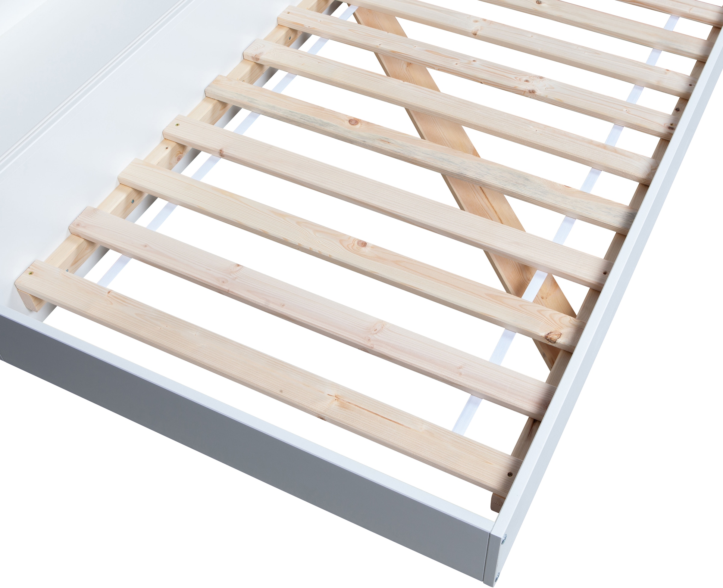 WOOOD Stauraumbett »Connect FSC®-Kiefernholz mit Schiebetür und Stauraum 213x118x60 cm« Einfach zu montierbar, Matratzenmass 90x200 cm, Pfleiglicht