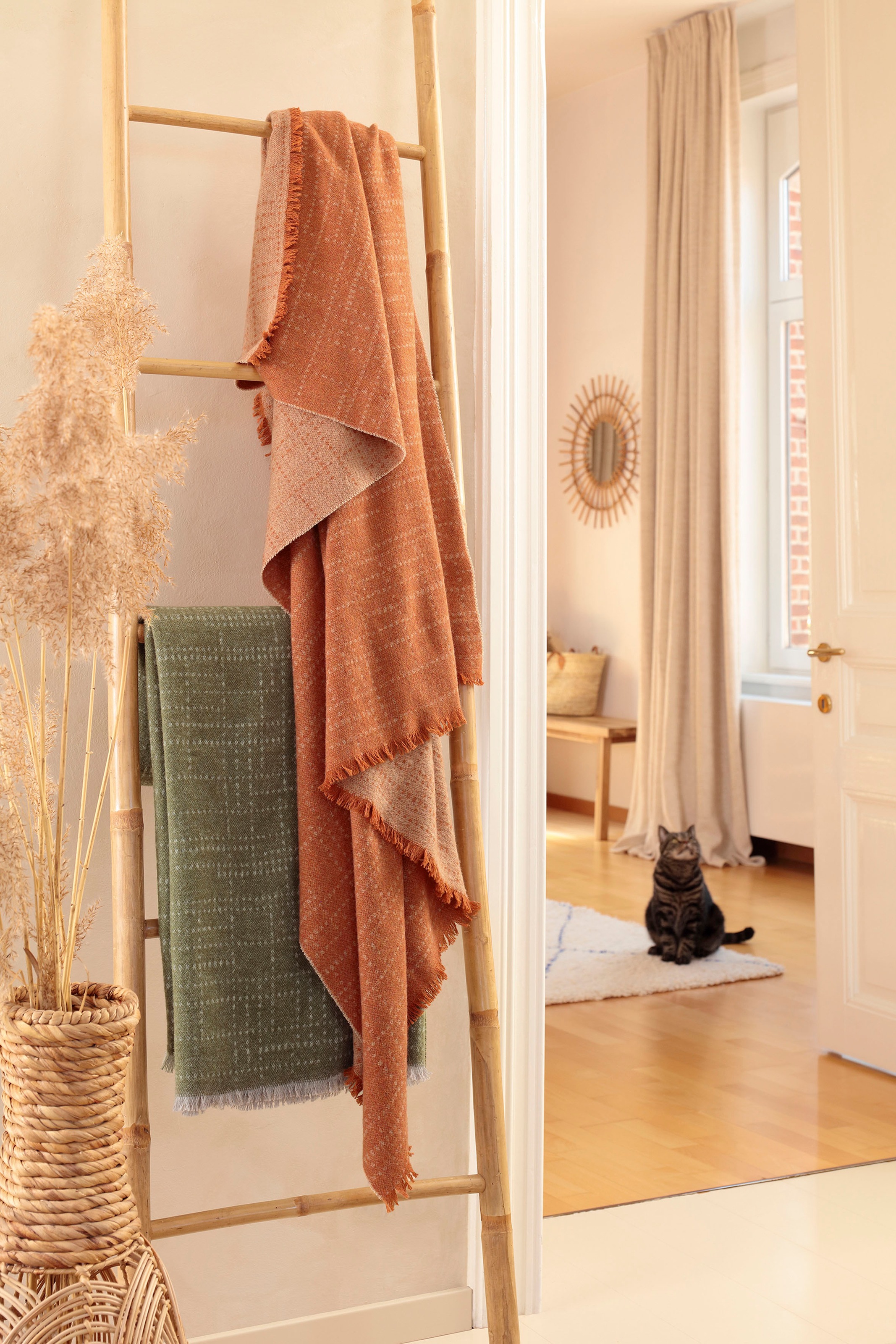 Biederlack Plaid »Nore« mit kurzer Franse