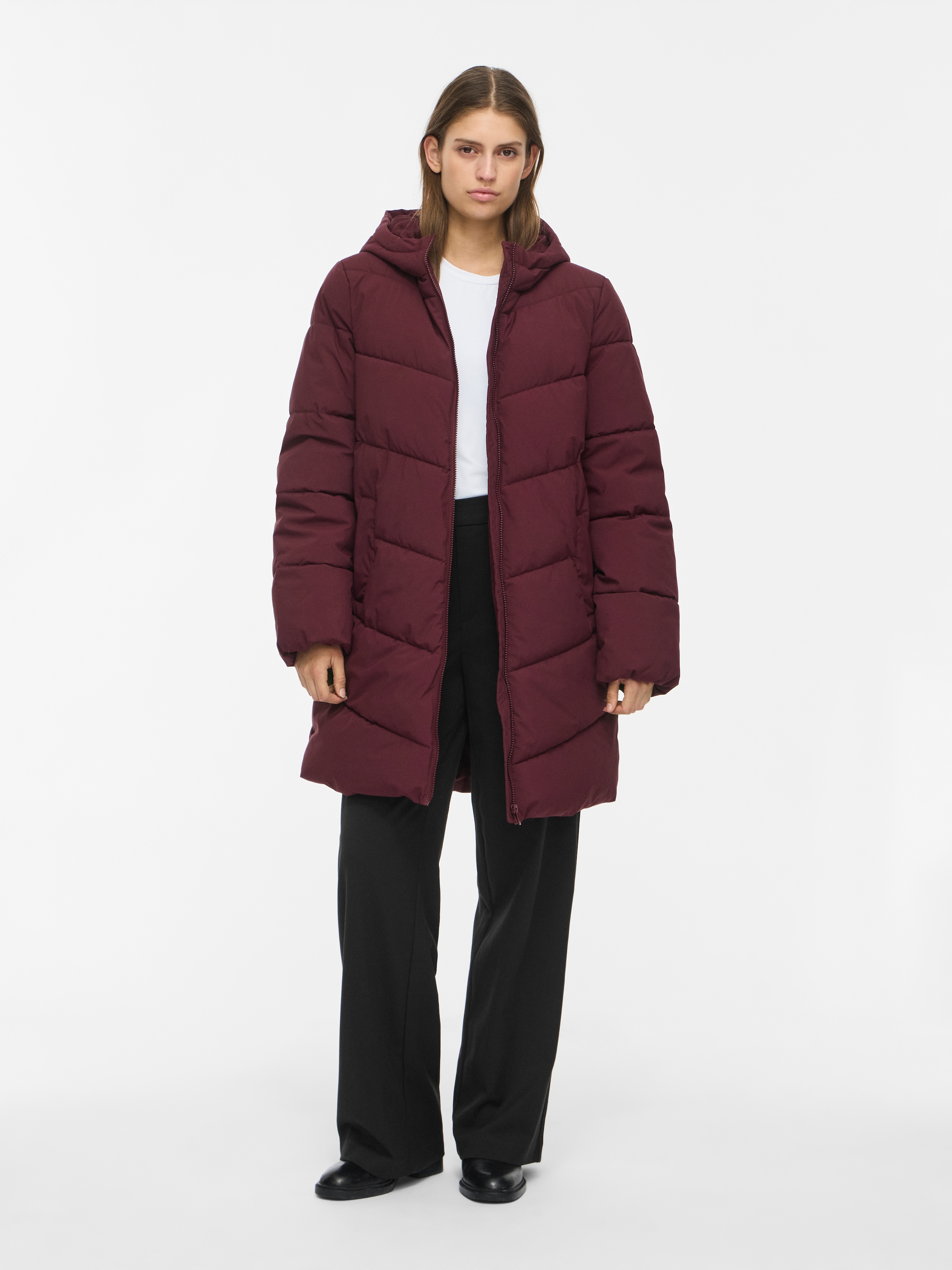 Vila Manteau matelassé »VILAVENDER L/S HOOD PUFFER/TB/RK« Kunstfaser