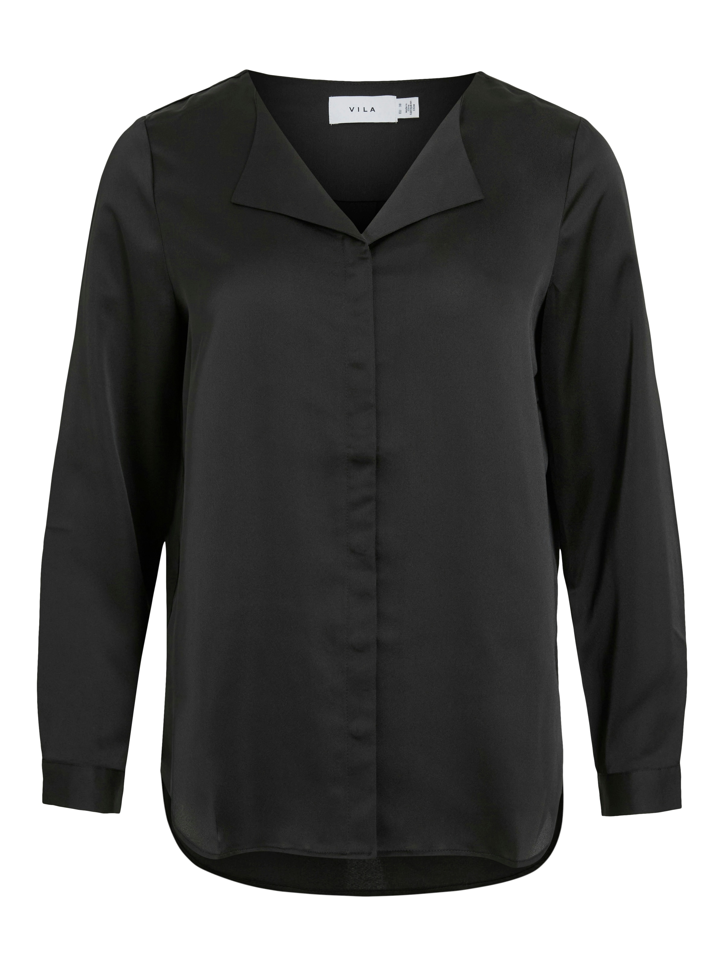 Vila Blouse chemise »VIELLETTE V-NECK L/S SATIN SHIRT - NOOS«