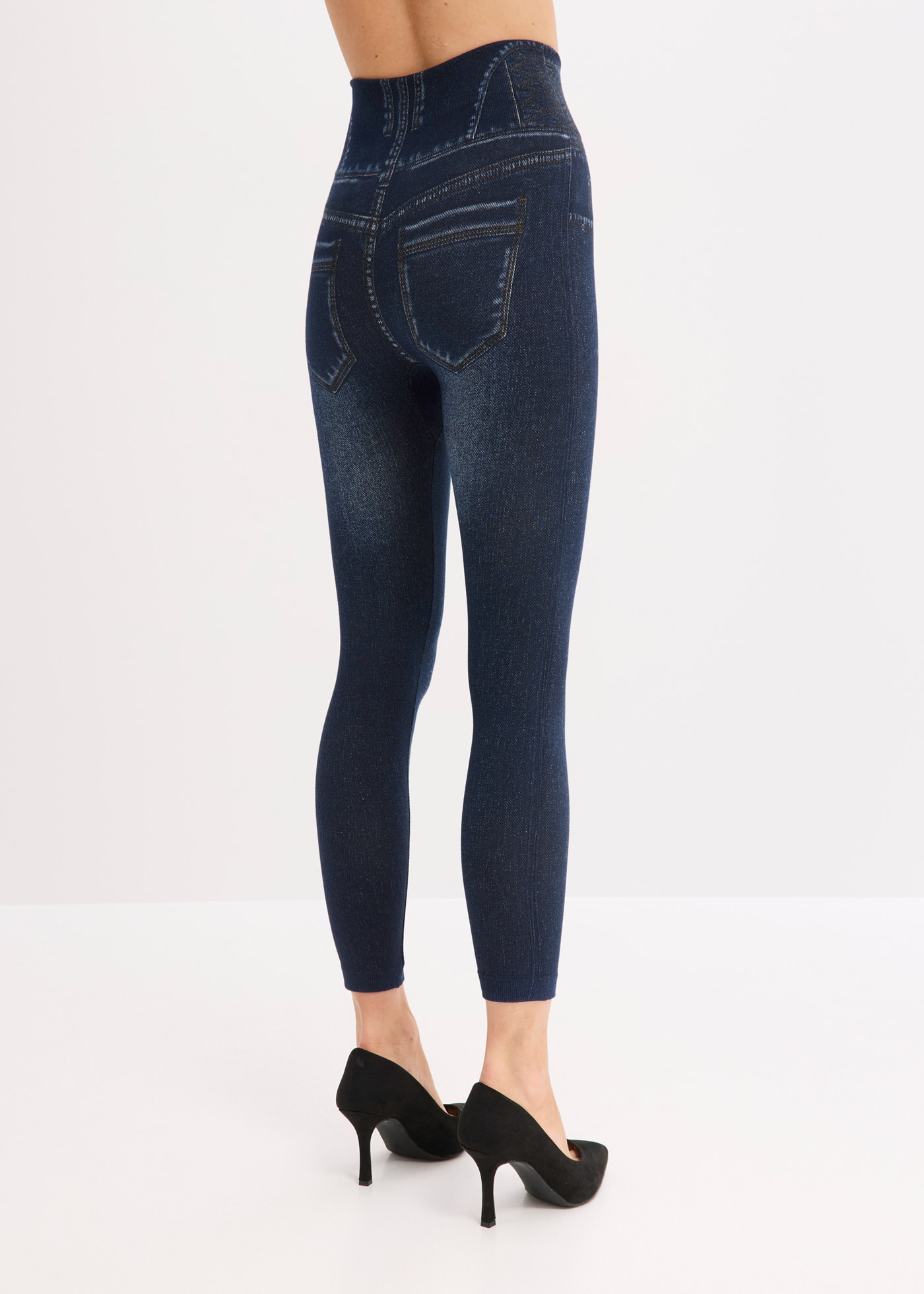 bonprix Shapingleggings »Shape Seamless Leggings Jeansoptik mit starker Formkraft«  figurbetonte Passform, Shape Seamless, in Jeansoptik