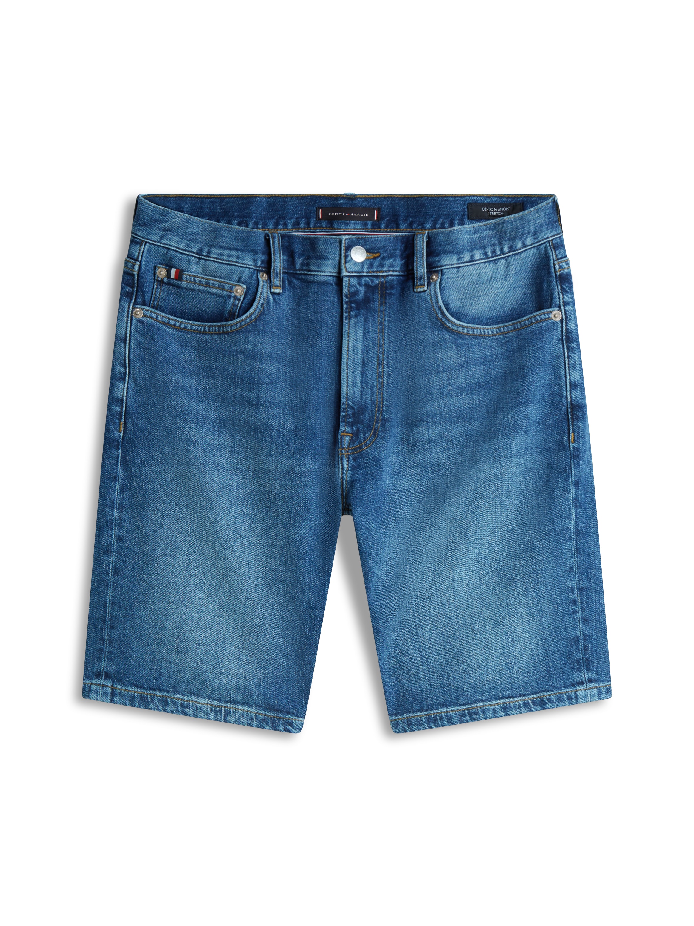 Tommy Hilfiger Short en jean »DENTON« coupe droite avec effet délavé