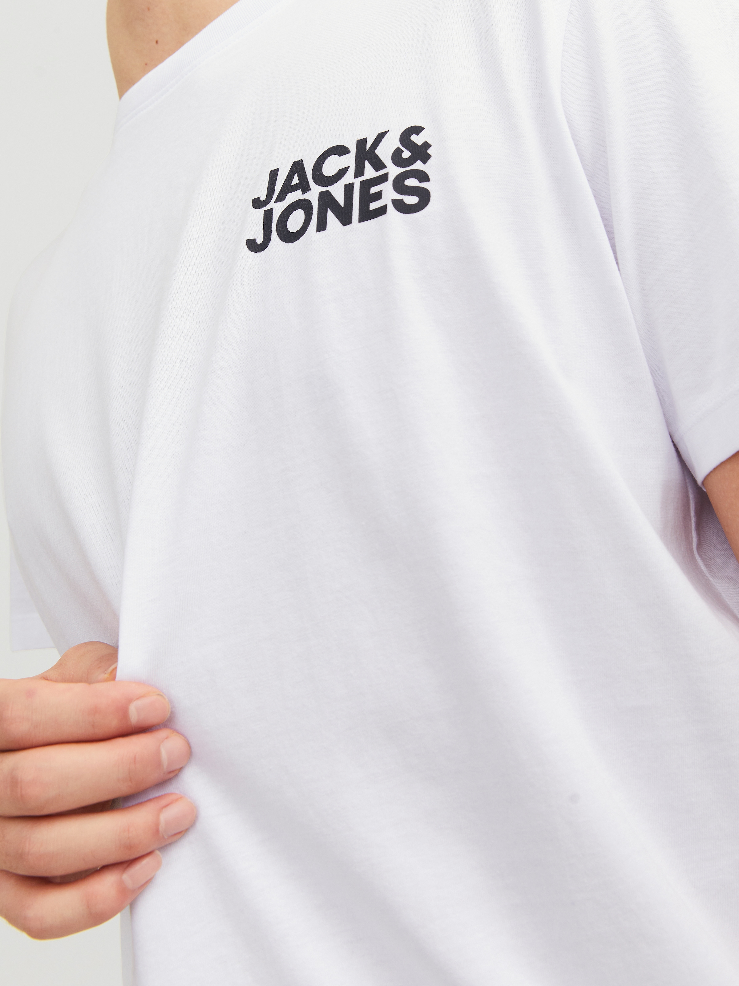 Jack & Jones Rundhalsshirt »JJECORP mit Logo-Print und klassischem Rundhals« Baumwolle, regular fit