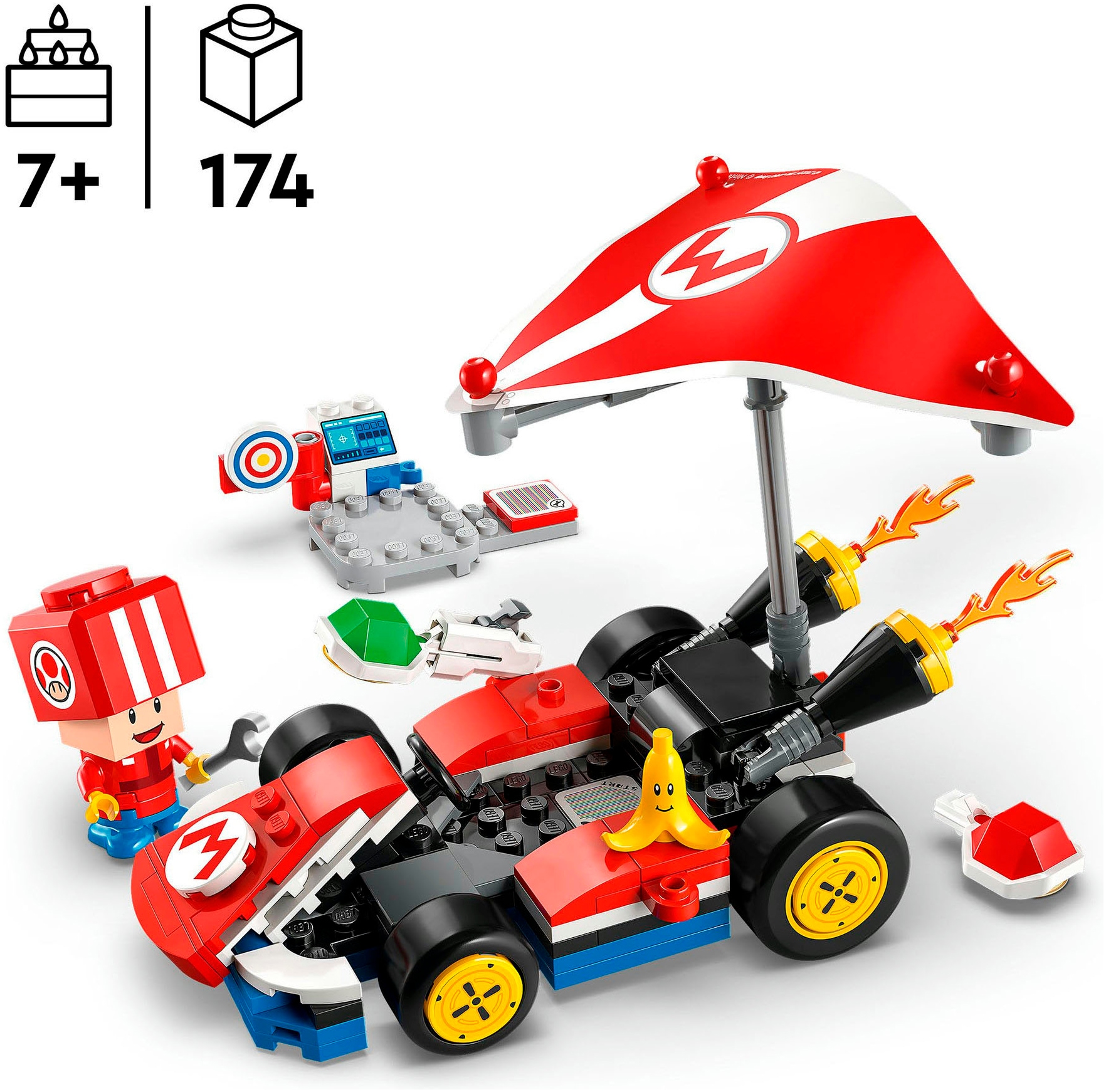 LEGO® Konstruktionsspielsteine »Mario Kart™ – Standard–Kart (72032), LEGO Super Mario« Made in Europe