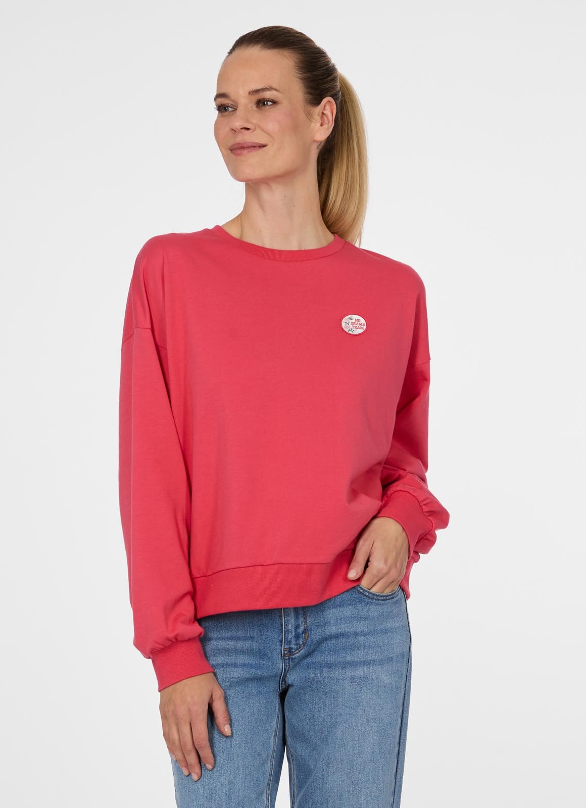 Ragwear Sweat-shirt »WUSS PATCH«, en mélange de coton, coupe normale, manches longues, sans fermeture

