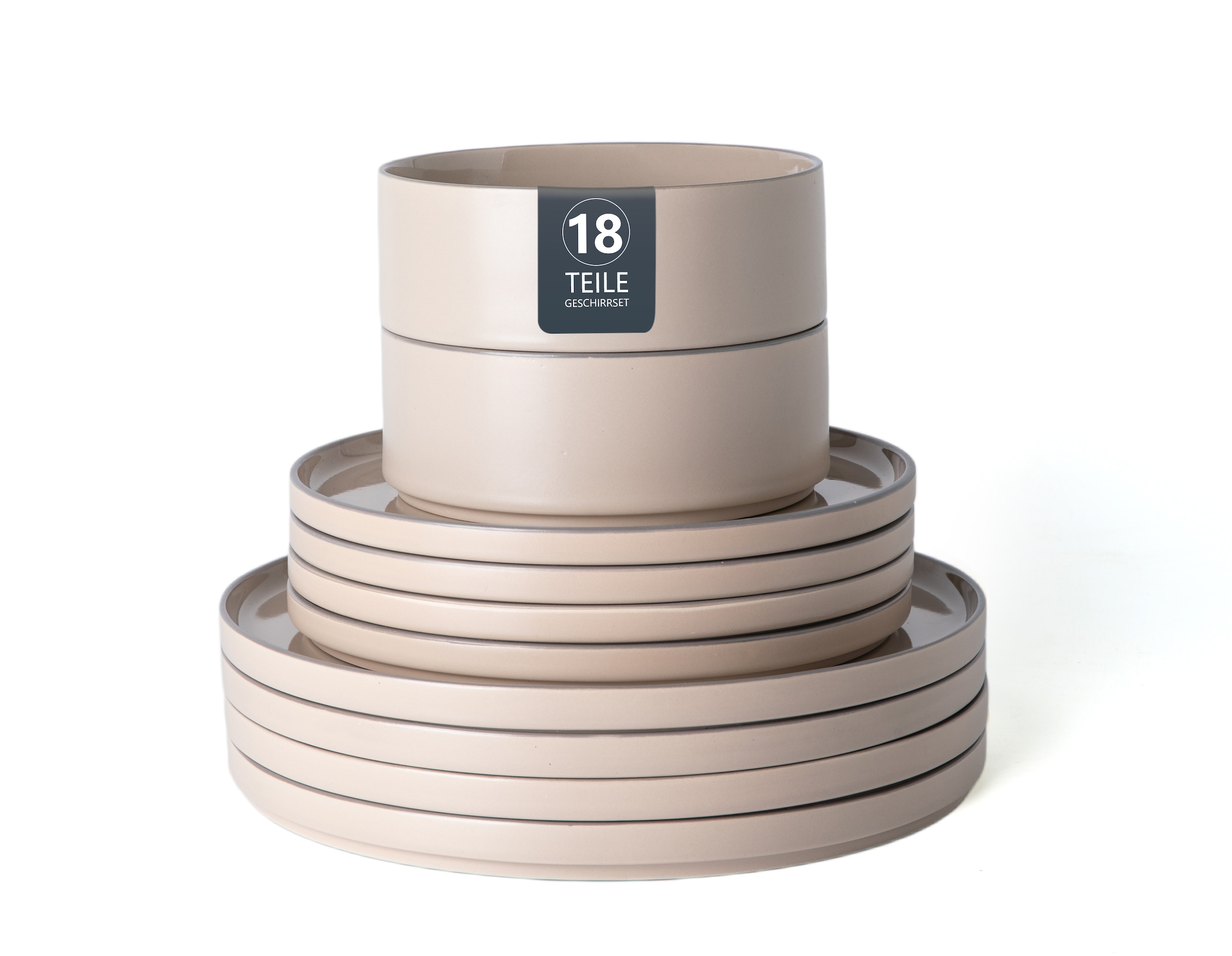GOODproduct Geschirr-Set »Ylvii, aussen matt, innen glänzend« spülmaschinenfest und mikrowellengeeignet