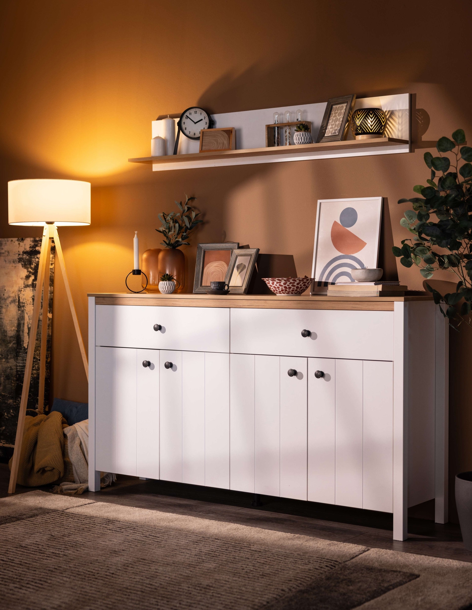 Home affaire Buffet »BEDFORD Kommode, Kombikommode, Anrichte, Schrank« Profil MDF 2D recouvert, marquage à chaud