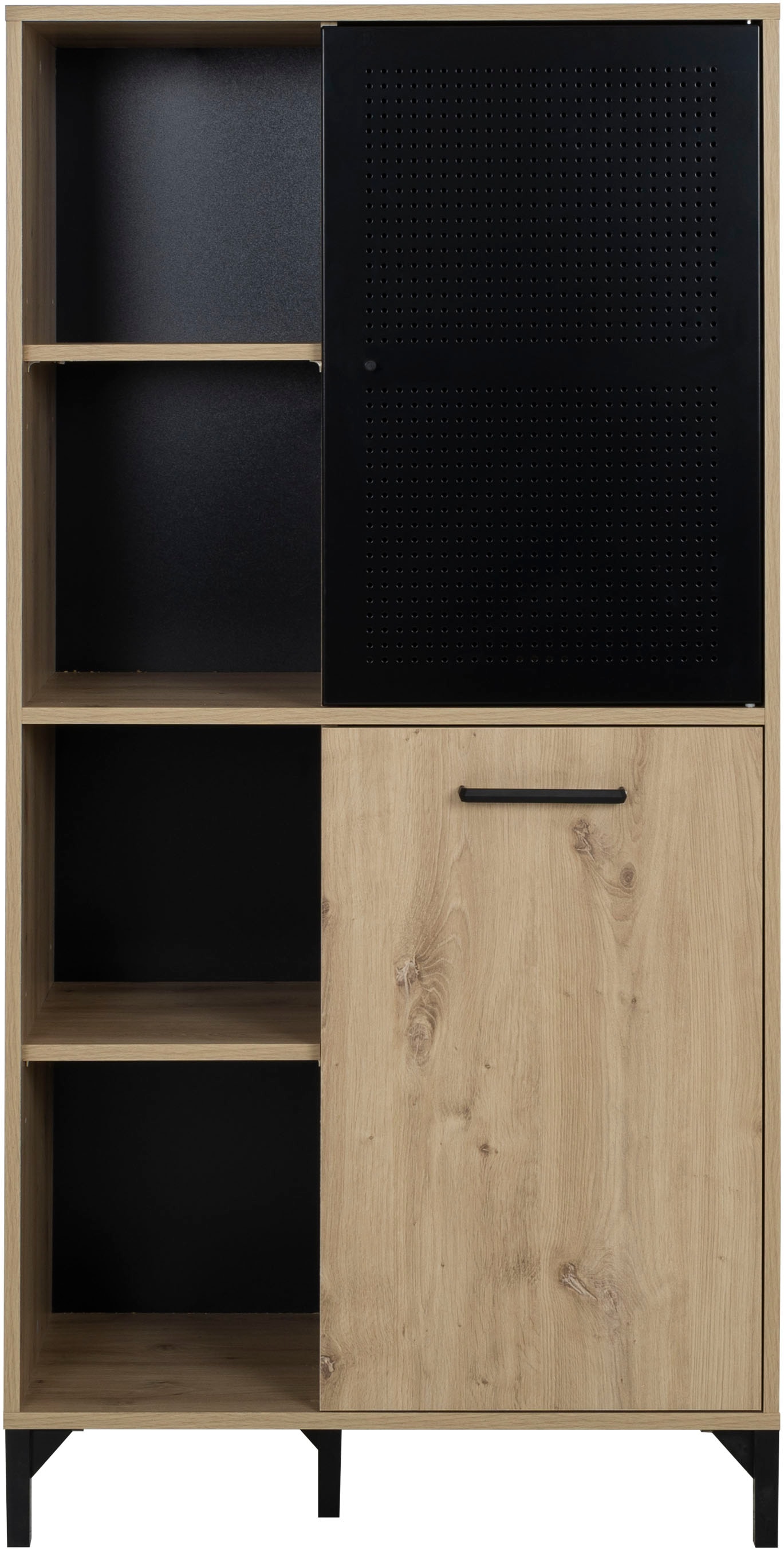 Gami Armoire haute »CRAFT« Hochchrank mit 2 Türen und 4 offenen Fächern