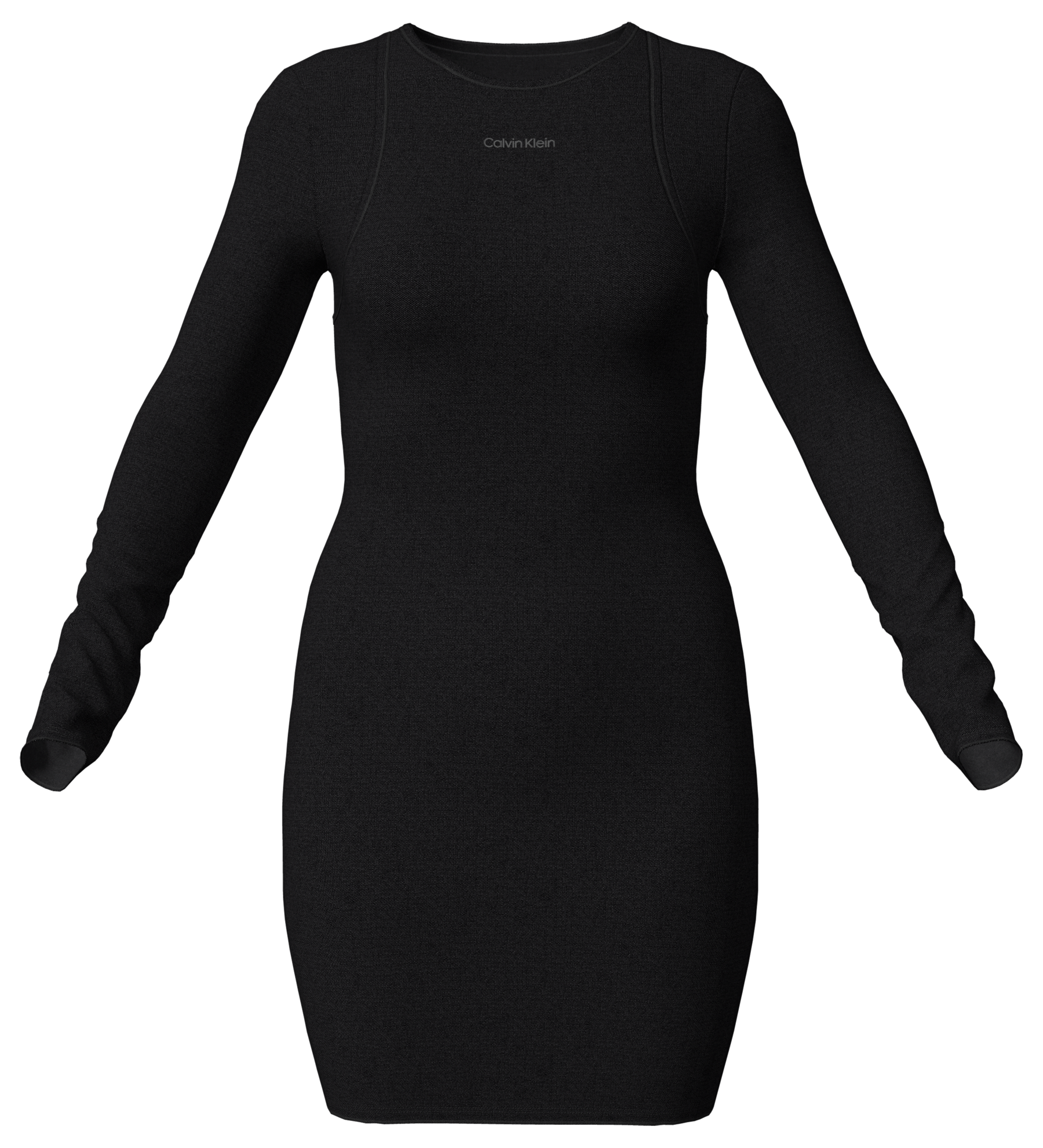 Calvin Klein Jeans Mini-robe Sans poche Körpernahe Passform mit Rundhalsausschnitt