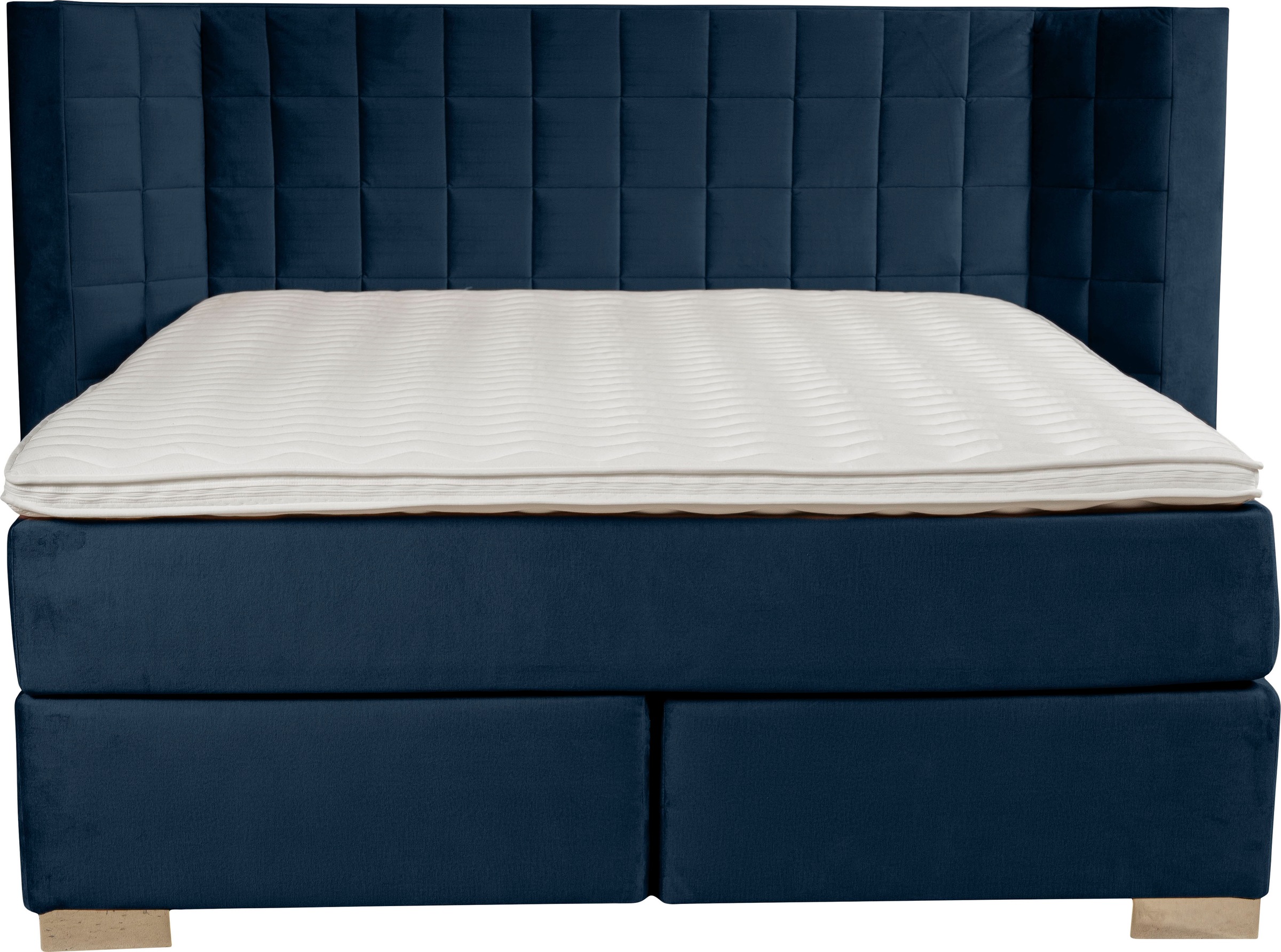Home affaire Boxspringbett »Piazza« mit Steppung und Kopfteil mit seitlichen Flügeln