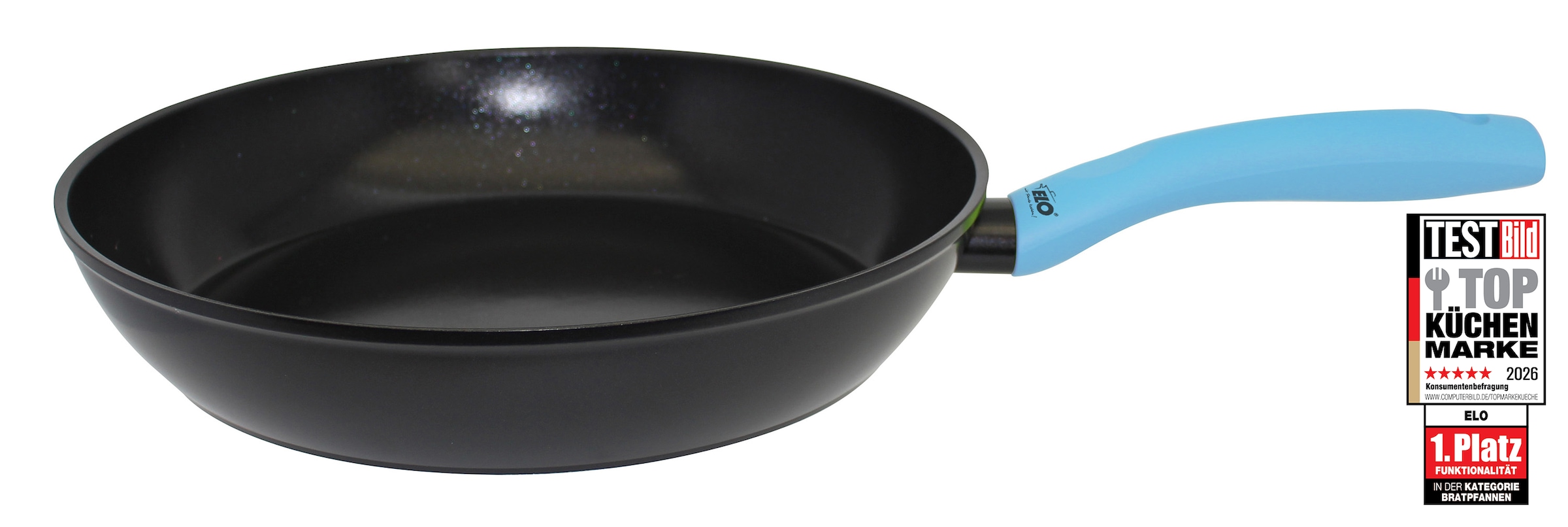Elo Basic Schmorpfanne »Colorio mit farbigem Protektor« Aluminium Set, 2 tlg. Soft-Touch-Griff mit Flammenschutz