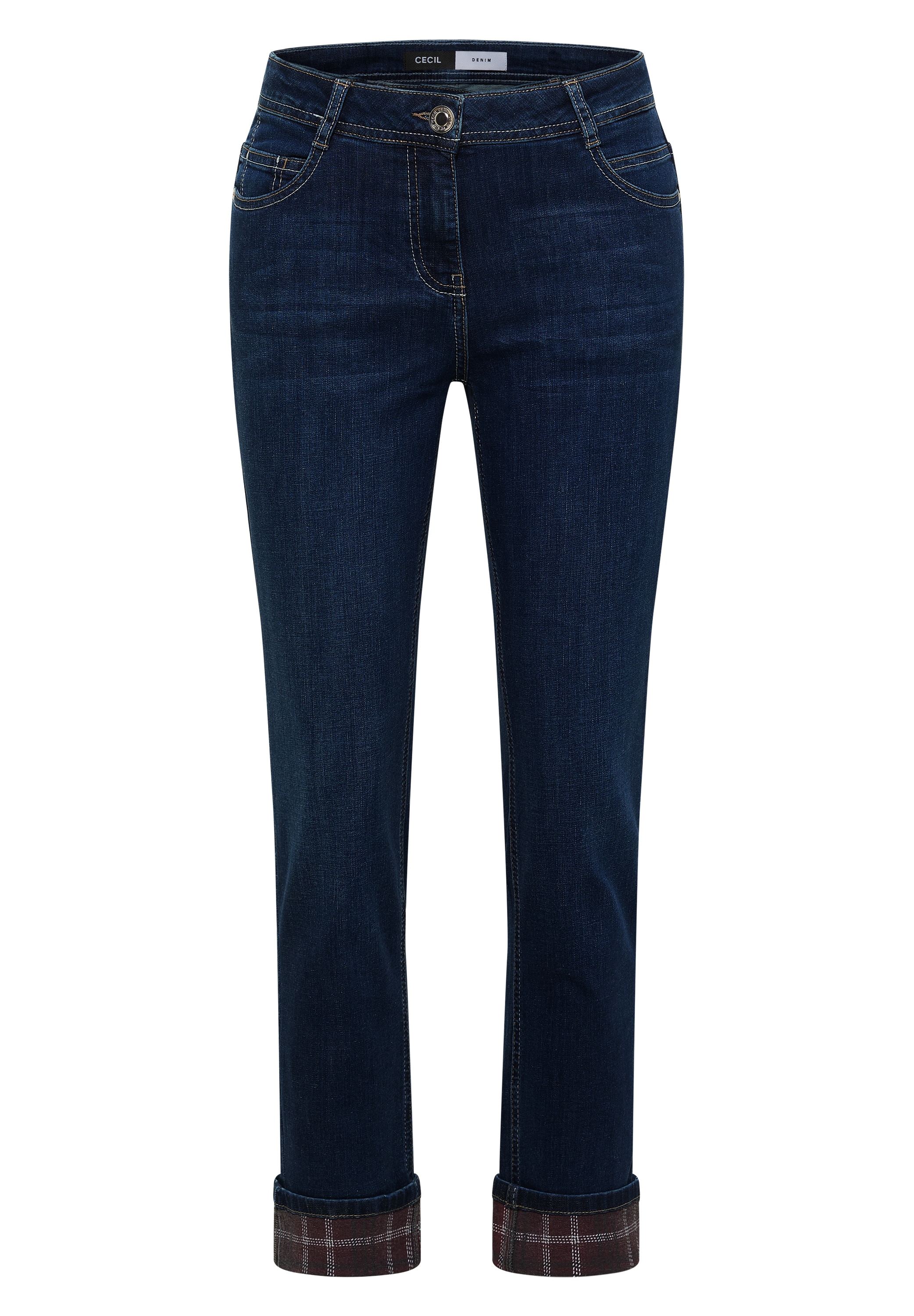 Cecil Jeans droit »Style Scarlett« avec détail revers