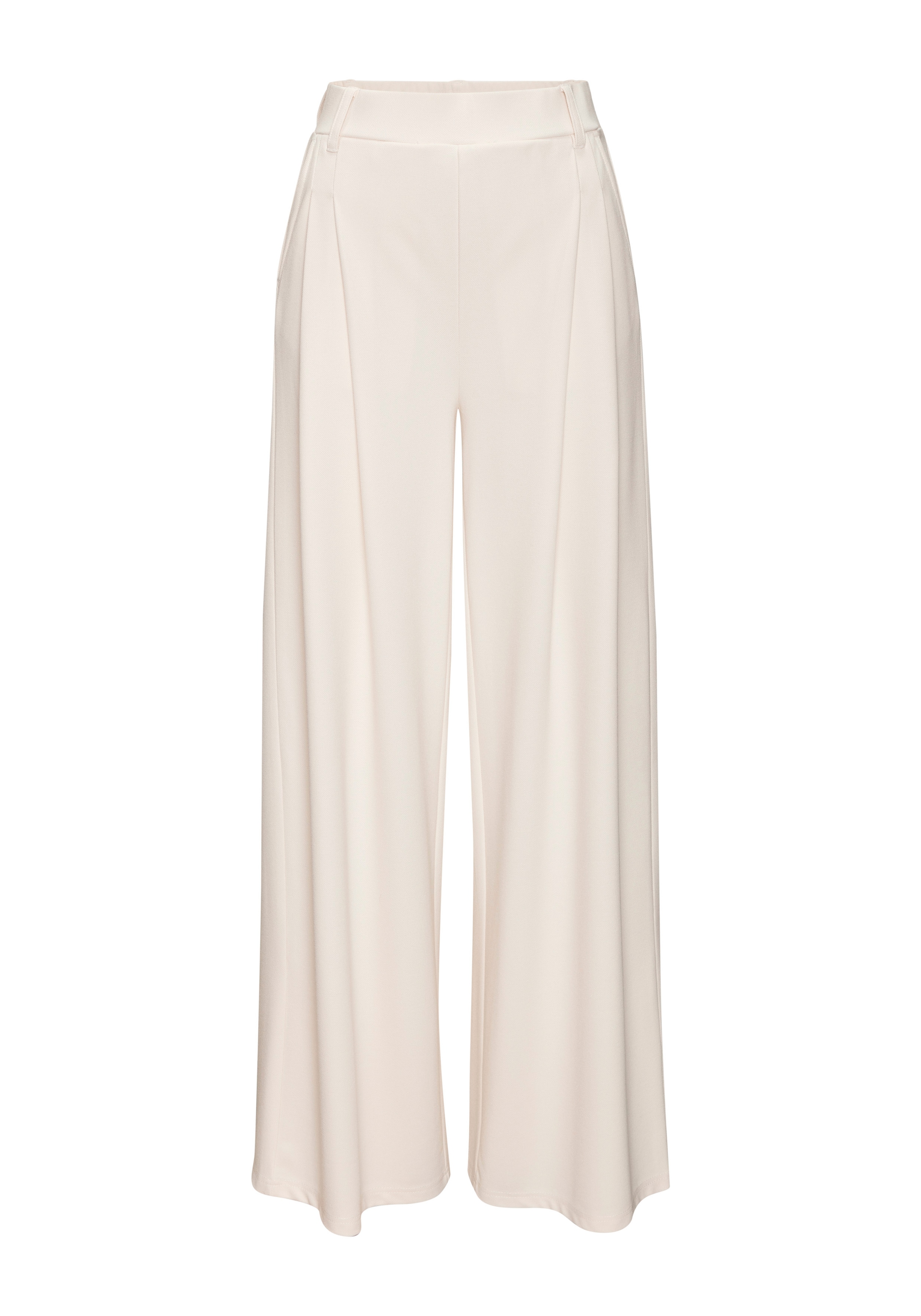 LASCANA Pantalon palazzo »Schlupfhose mit Bundfalten«  style sportif, avec détails brillants, sans fermeture
