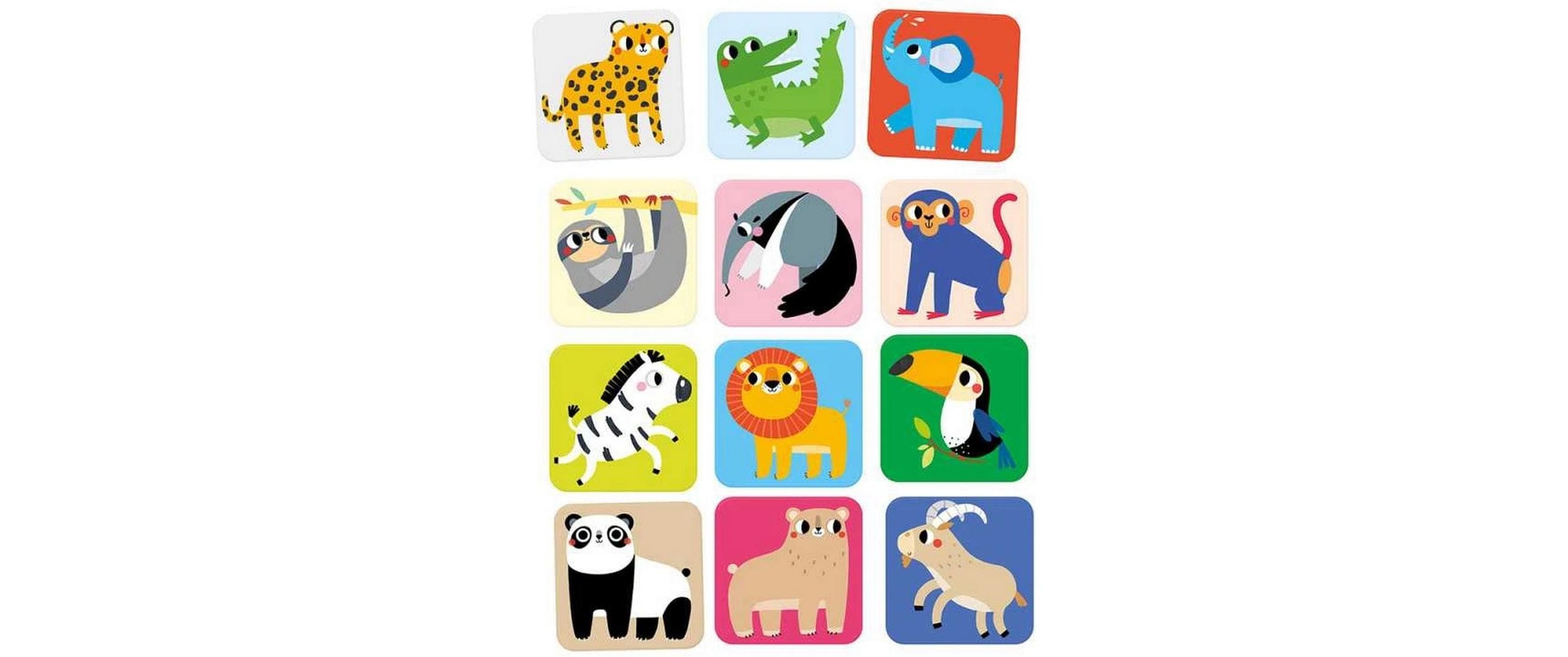   Jouets éducatifs »Banana Panda Memo-Spiel Suuuper Size Wild Animals Pappe 30 Teile«