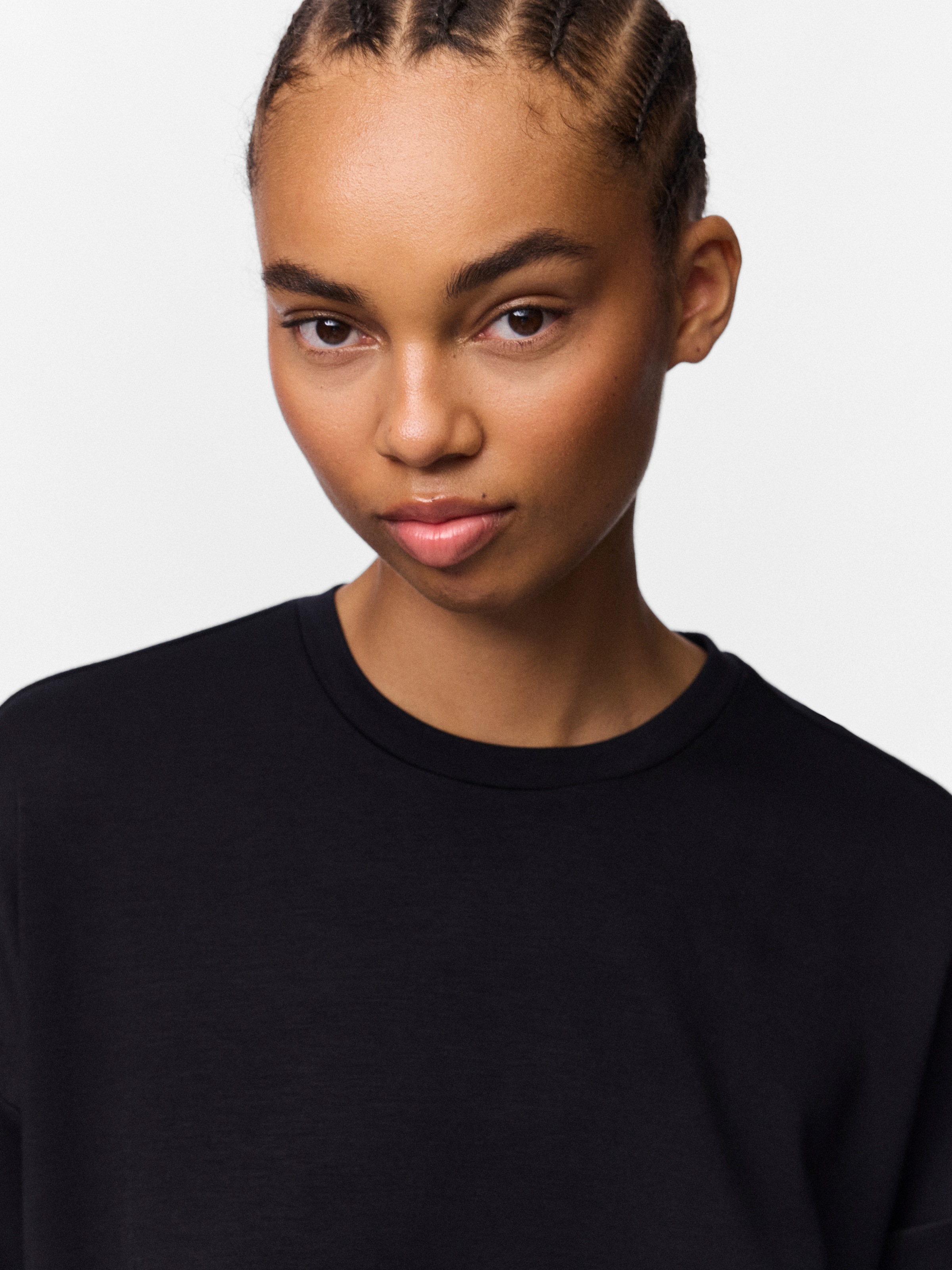 pieces T-shirt à manches longues »PCMICHELLE SCUBA LS TOP SWT NOOS BC« mélange de matériaux
