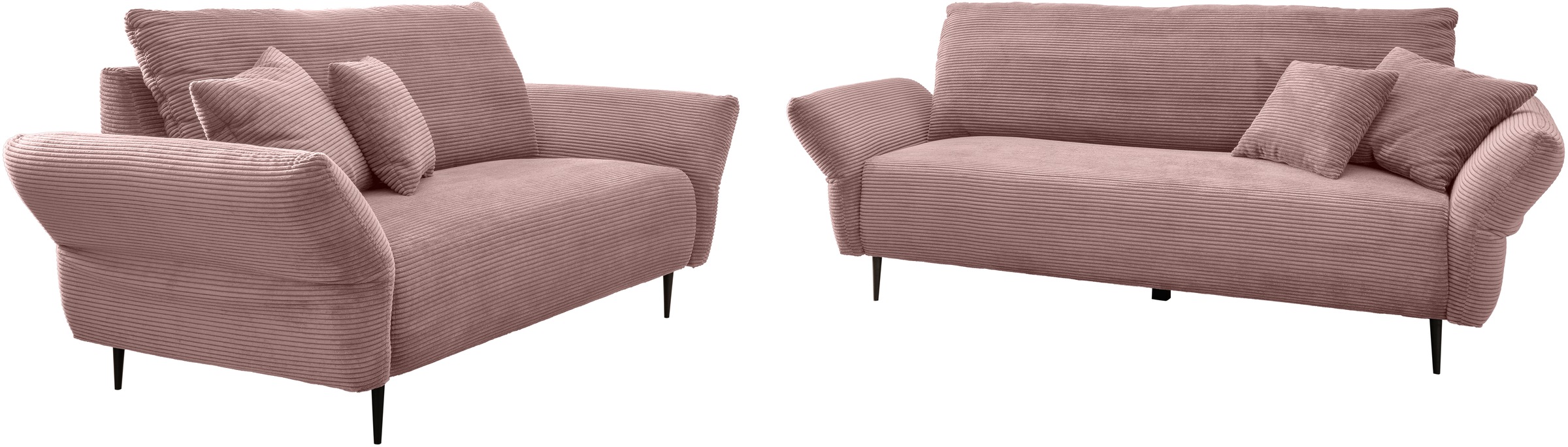 INOSIGN Ensemble rembourré »Vanilla« Set, 3-Sitzer und 2-Sitzer, 2 cuis tlg. auch einzeln und als Polsterecke erhältlich, inkl. Zierkissen