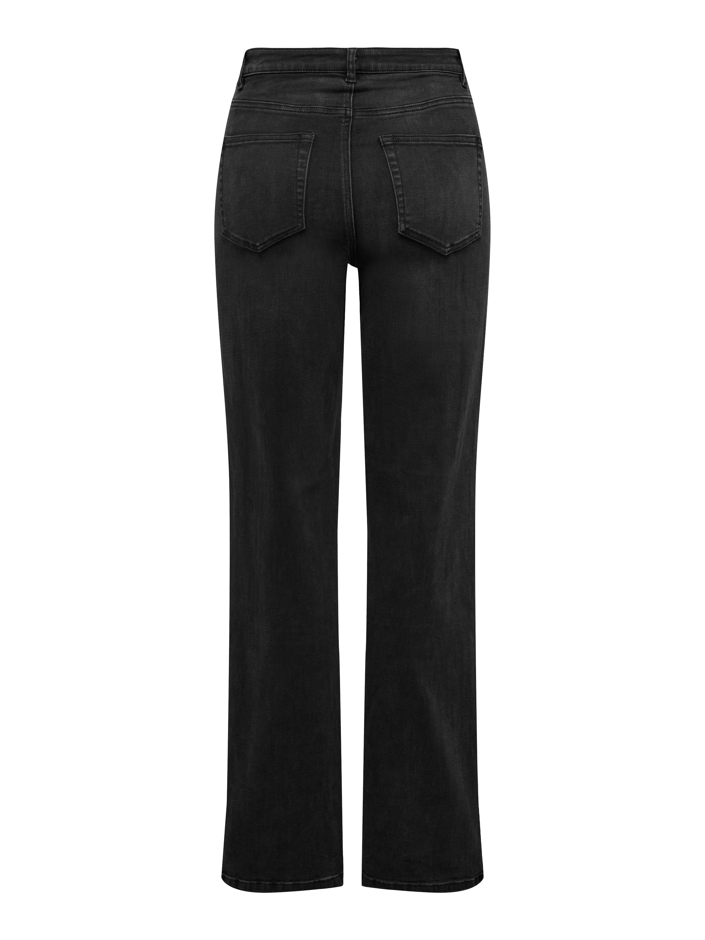 ONLY High-waist-Jeans »ONLJUICY-WAUW HW WIDE DNM GUA006 NOOS« hohe Taille, weite Beinform, washed black