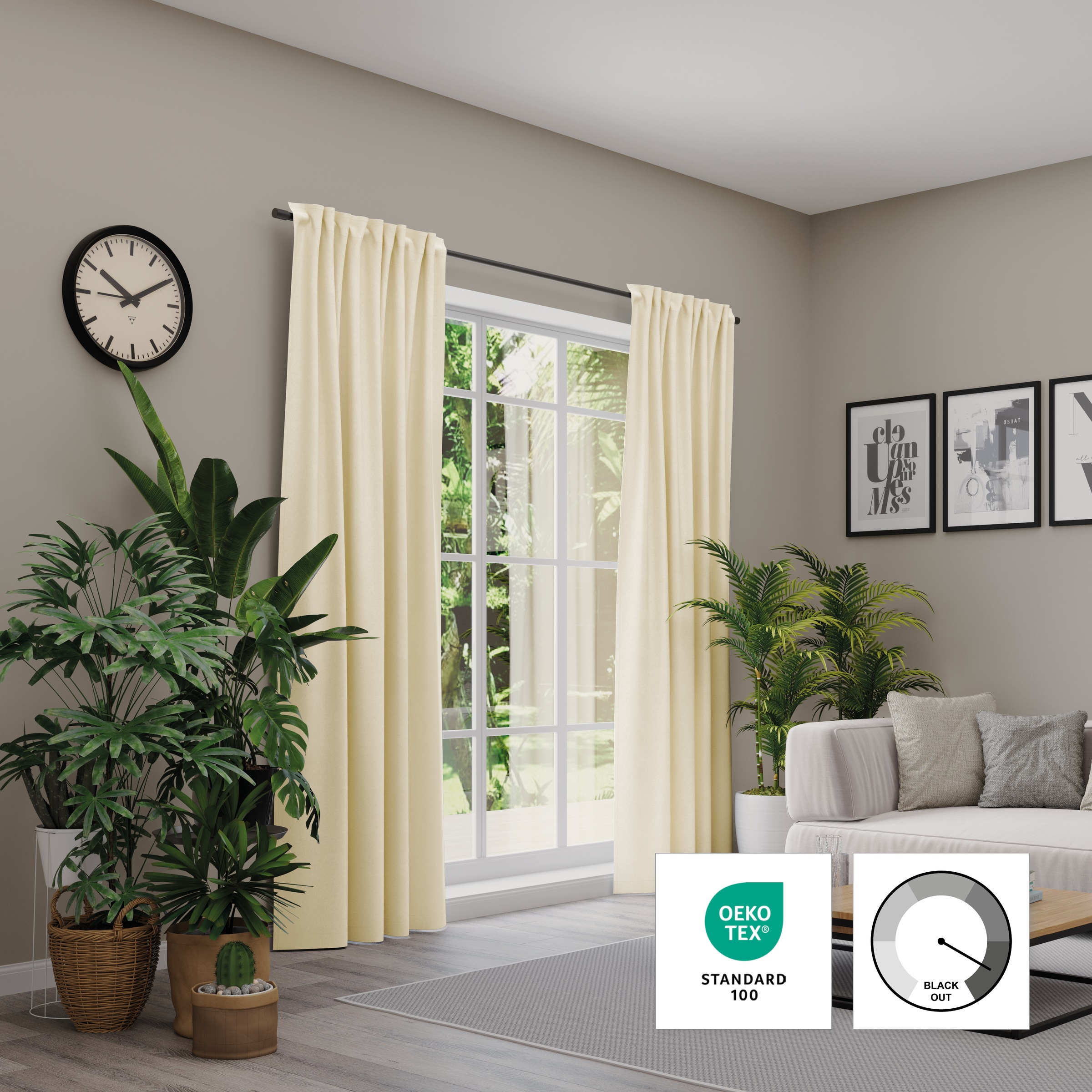 Neutex for you! Vorhang nach Mass »VELVETDREAM« Multifunktionsband 1 Stk. tlg. Uni Blackout mit samtiger Oberfläche