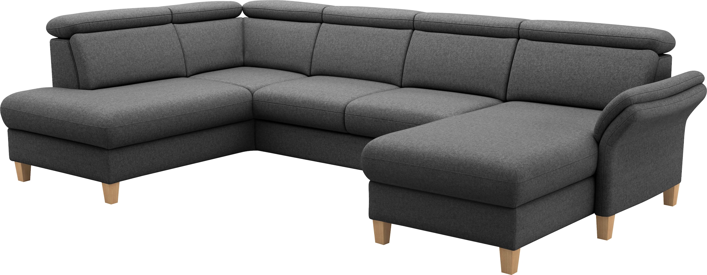 Home affaire Paysage de salon »Glendale, U-Form« inkl. Kopfteilverstellung, wahlweise mit Vorziehsitz und Bettkasten