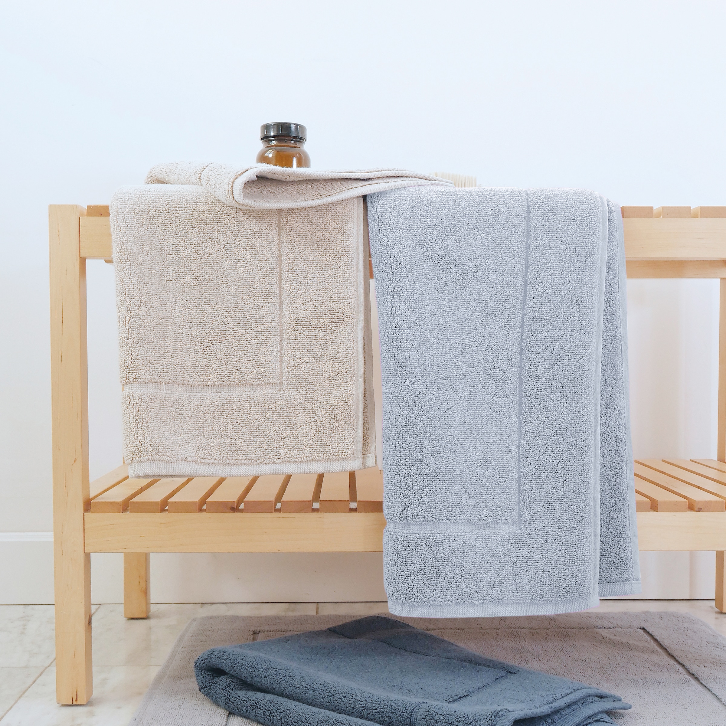 framsohn frottier Tapis de bain »Essential« Höhe 11 mm utilisable des deux côtés coton, tapis de bain, tissage serré, tapis d’hôtel, fil torsadé