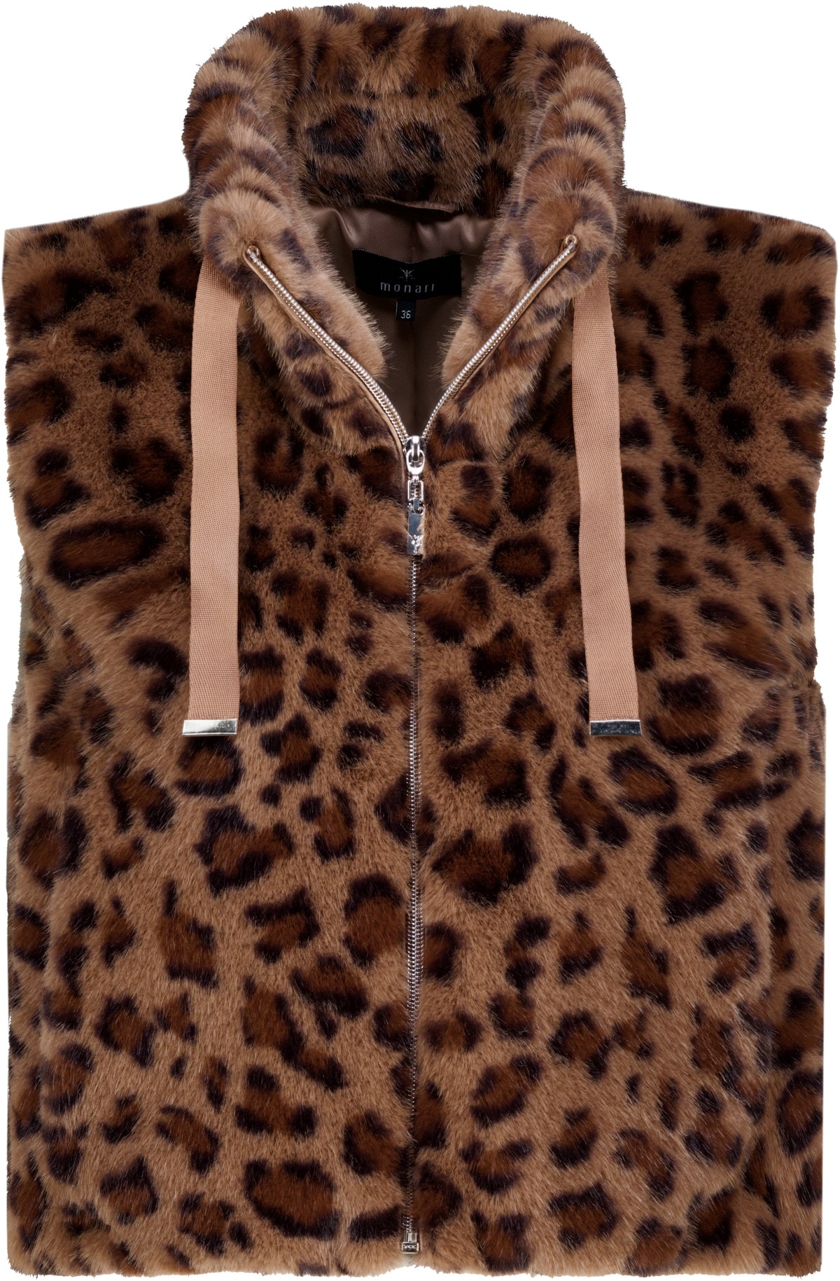 Monari Fellimitatweste »Weste Leo fake fur« Regular fit mit Stehkragen