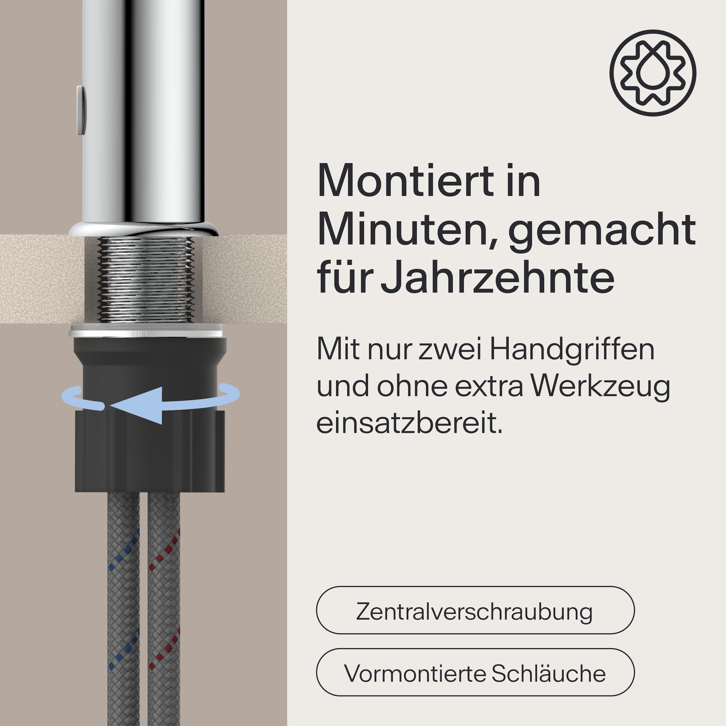 WASSERWERK Robinet de lavabo »WT 11« incl. popup, économie d'eau