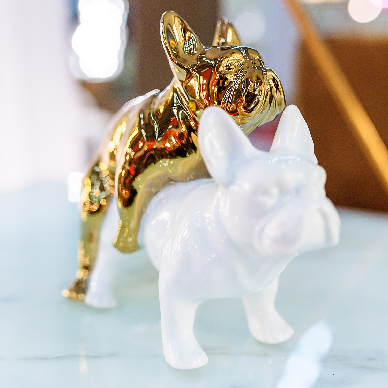 Kare Design Figurine de décoration »Deko Figur Love Dogs Gold«