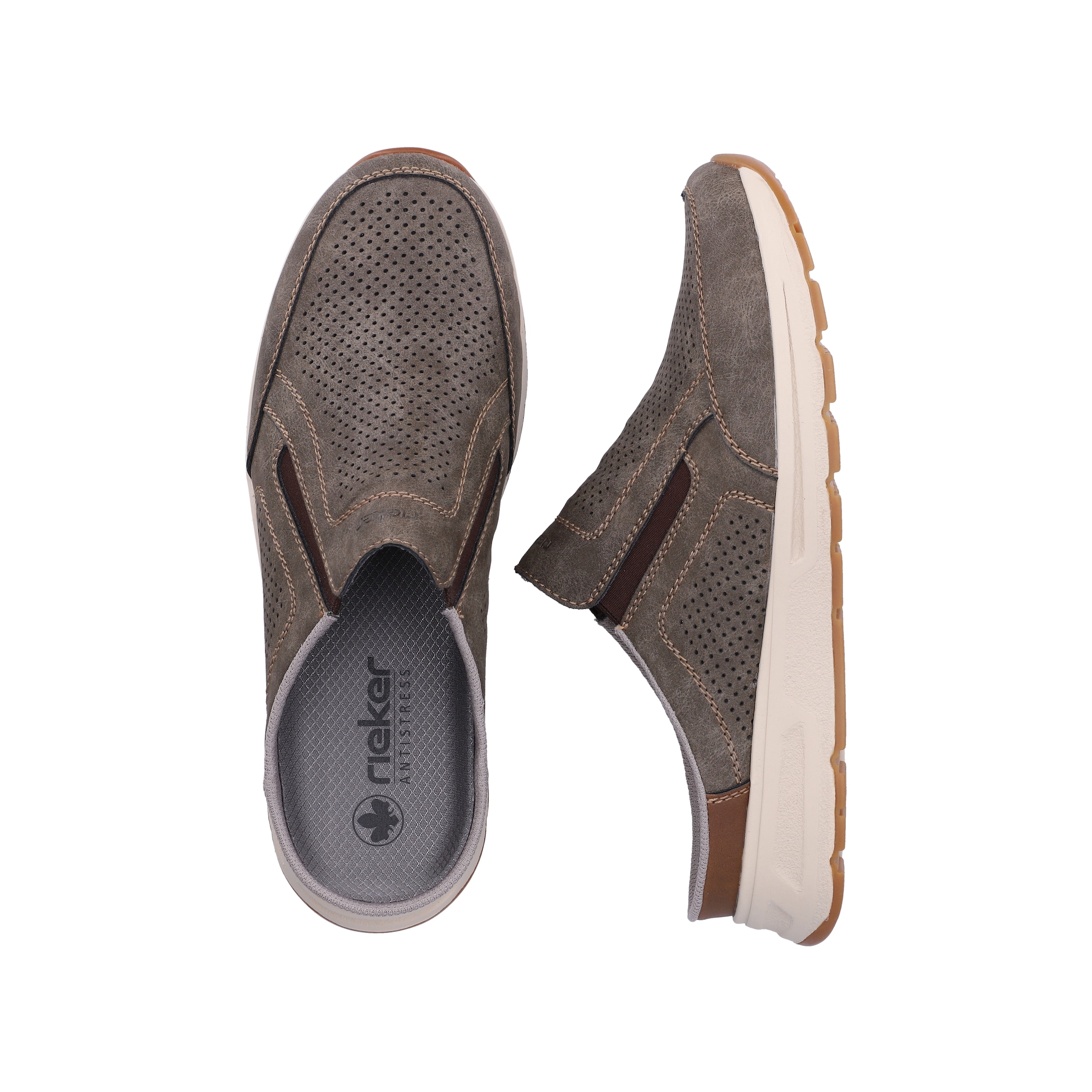 Rieker Sabot  chaussure d'été, chausson avec inserts stretch latéraux