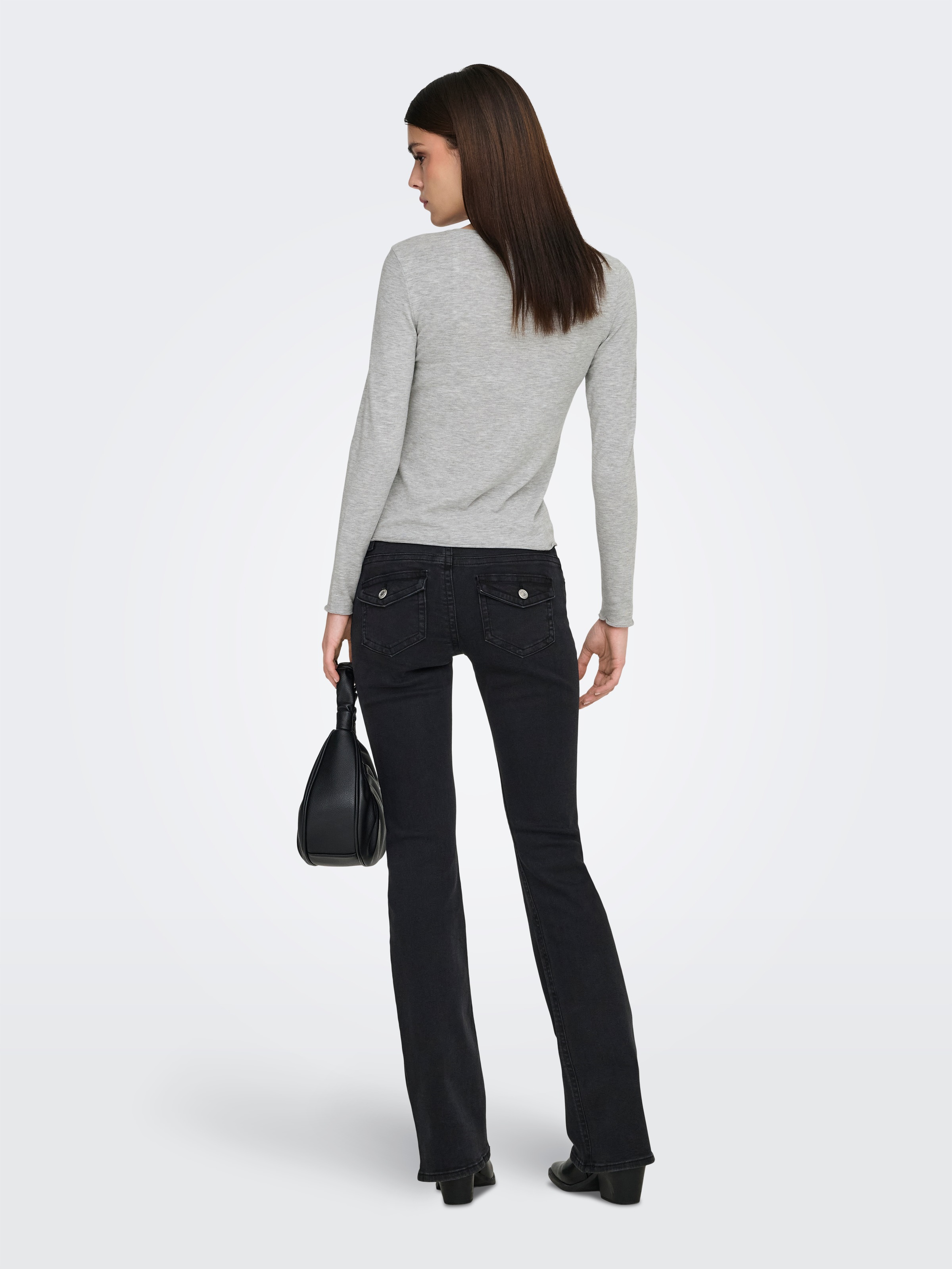 ONLY T-shirt à manches longues »ONLVIRRO O NECK L/S TOP BOX JRS« Materialmix, regular fit