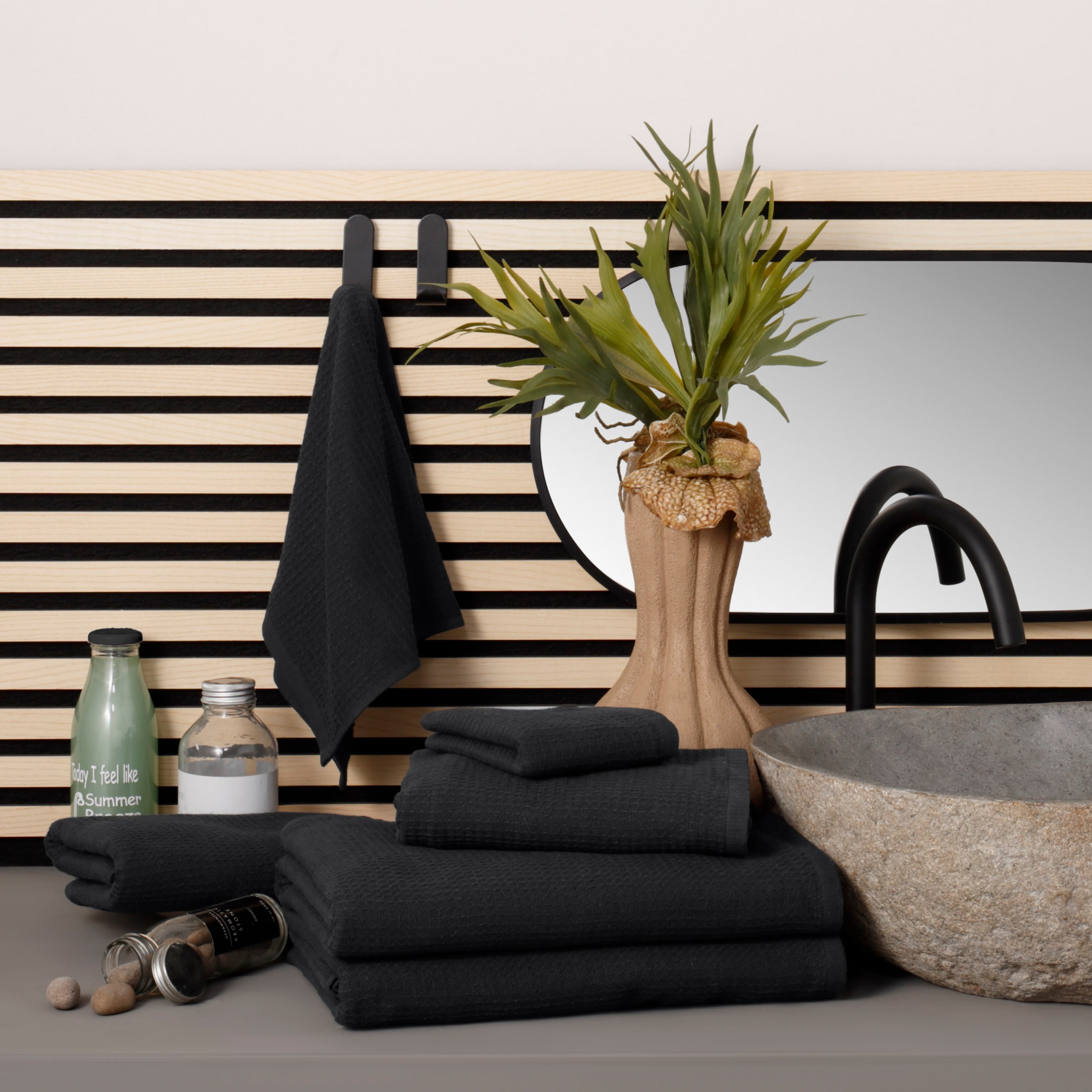 KangaROOS Handtuch Set »Cassidy, Handtuch in Premium Qualität, 500 gr/m², Waffeloptik« Duschtücher, Handtücher, Gästetücher, 100% Baumwolle, 5 Jahre Garantie