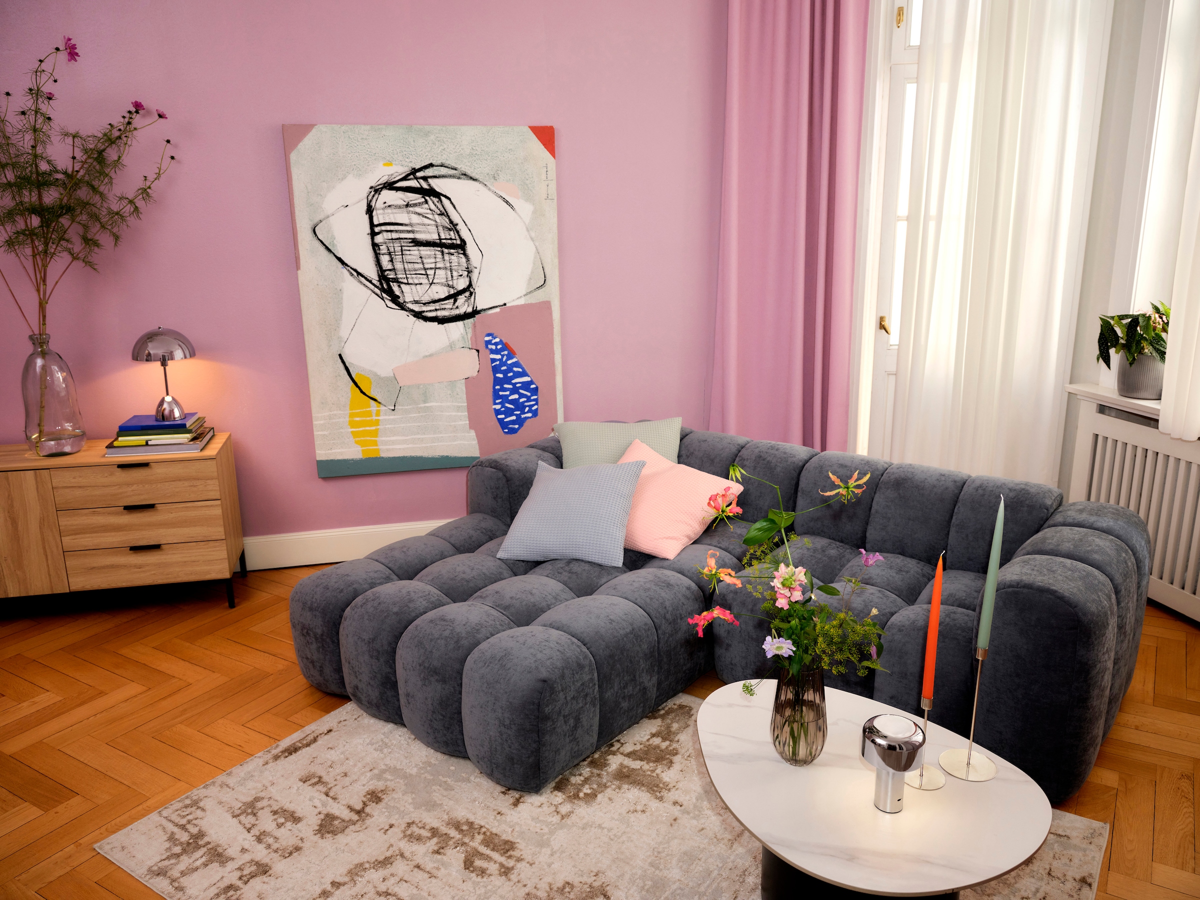 GOODproduct Teppich »Miaja, im Vintage-Look« rechteckig 11 mm Höhe dichte Qualität,  leichter Glanz, Wohnzimmer, Schlafzimmer, Esszimmer