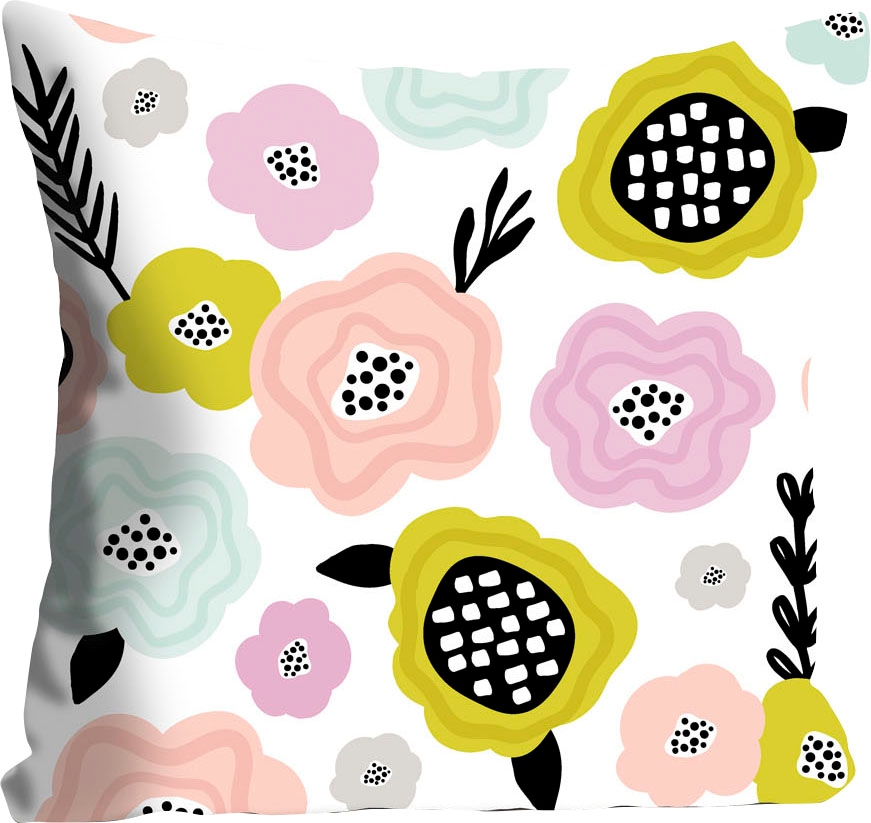 queence Coussin décoratif »Alek« mit bunten Blumen