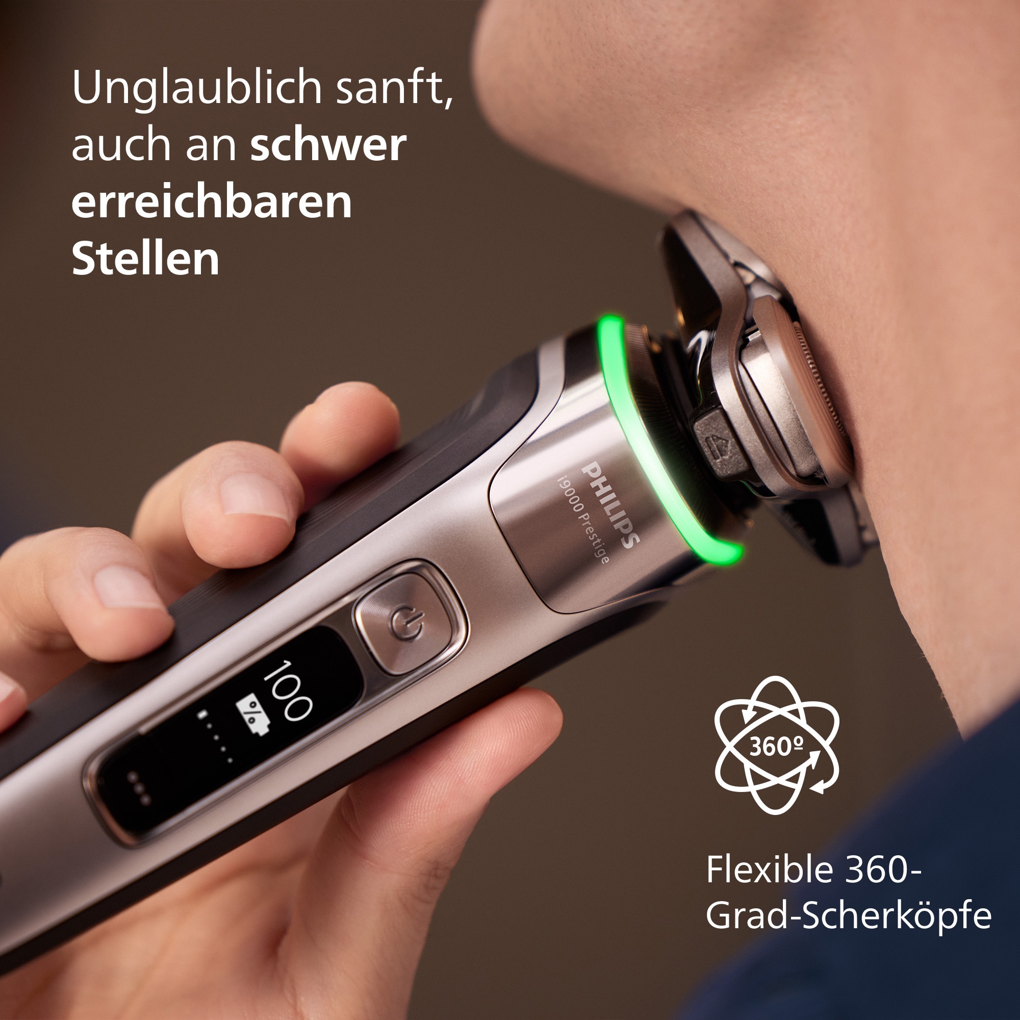 Philips Rasoirs électriques »Series i9000 Prestige XP9202/10« integrierter Präzisionstrimmer mit SkinIQ Technologie, inkl. Ladestand, Reiseetui