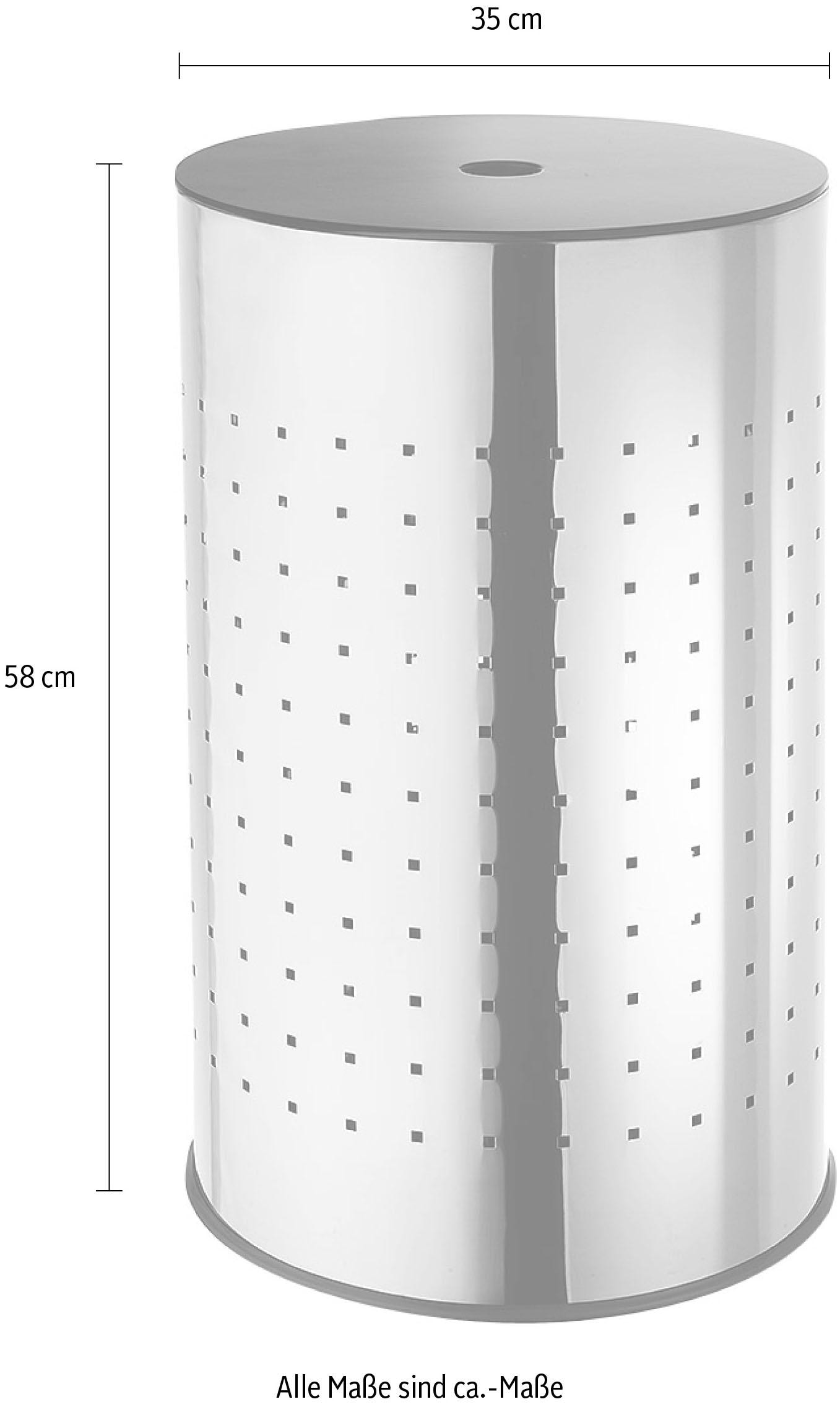 locker Panier à linge métal chromé, hauteur 58 cm